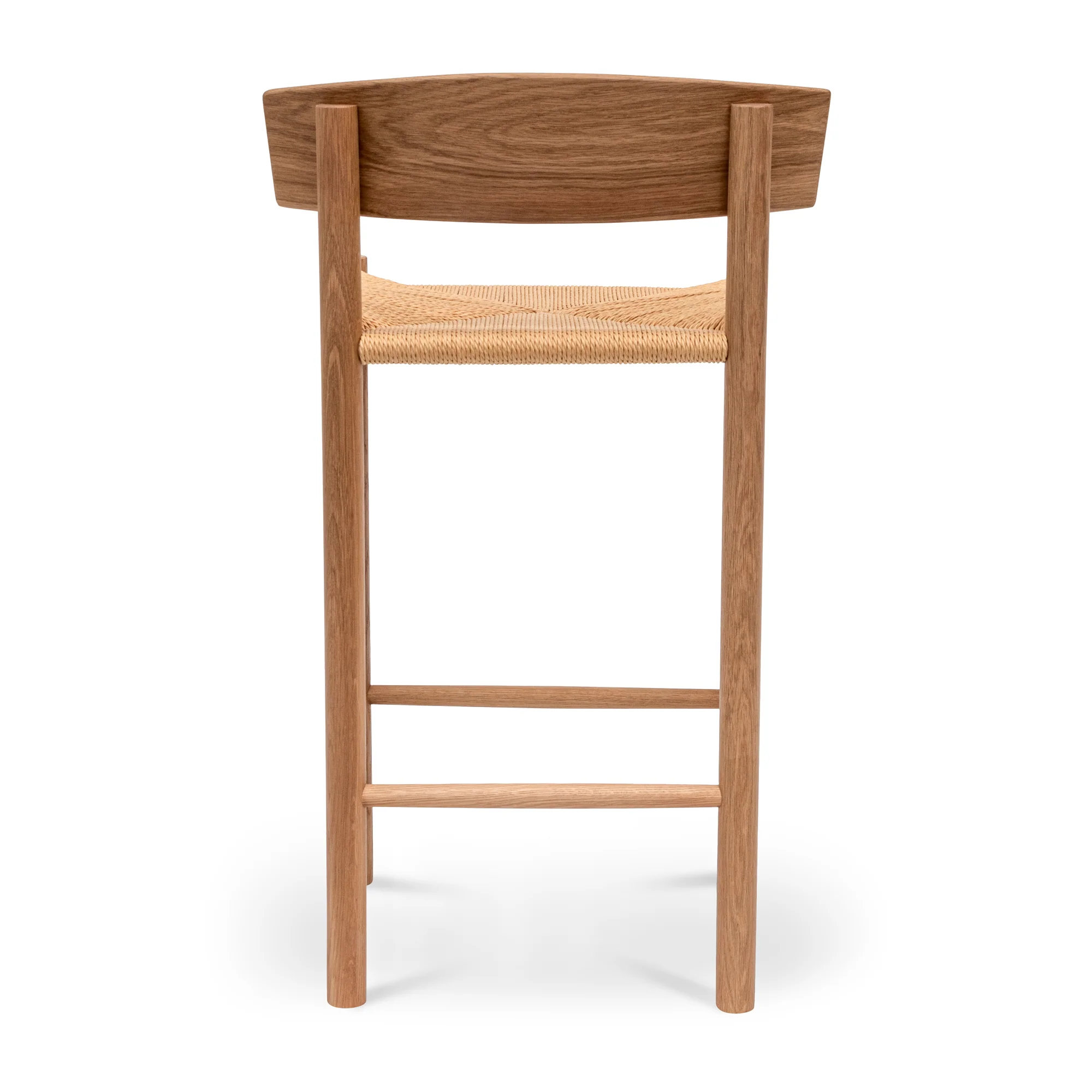 Ex Display - CBS8018-OW 65cm Bar Stool - Natural with Back Rest - Image 4