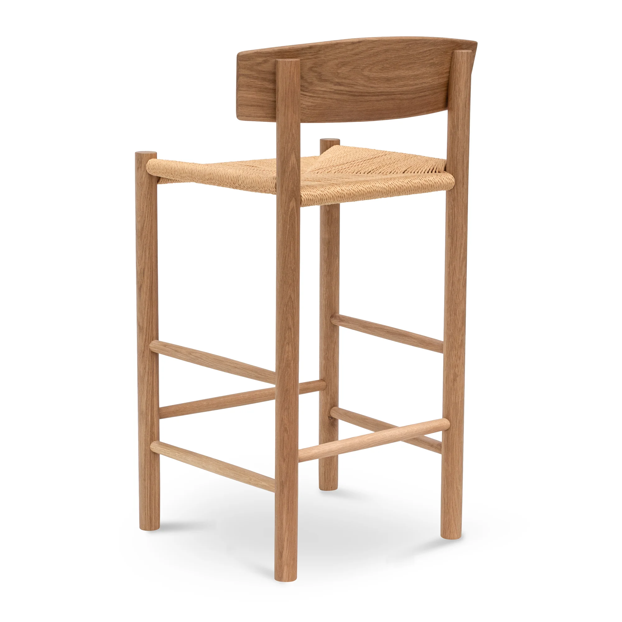 Ex Display - CBS8018-OW 65cm Bar Stool - Natural with Back Rest - Image 6