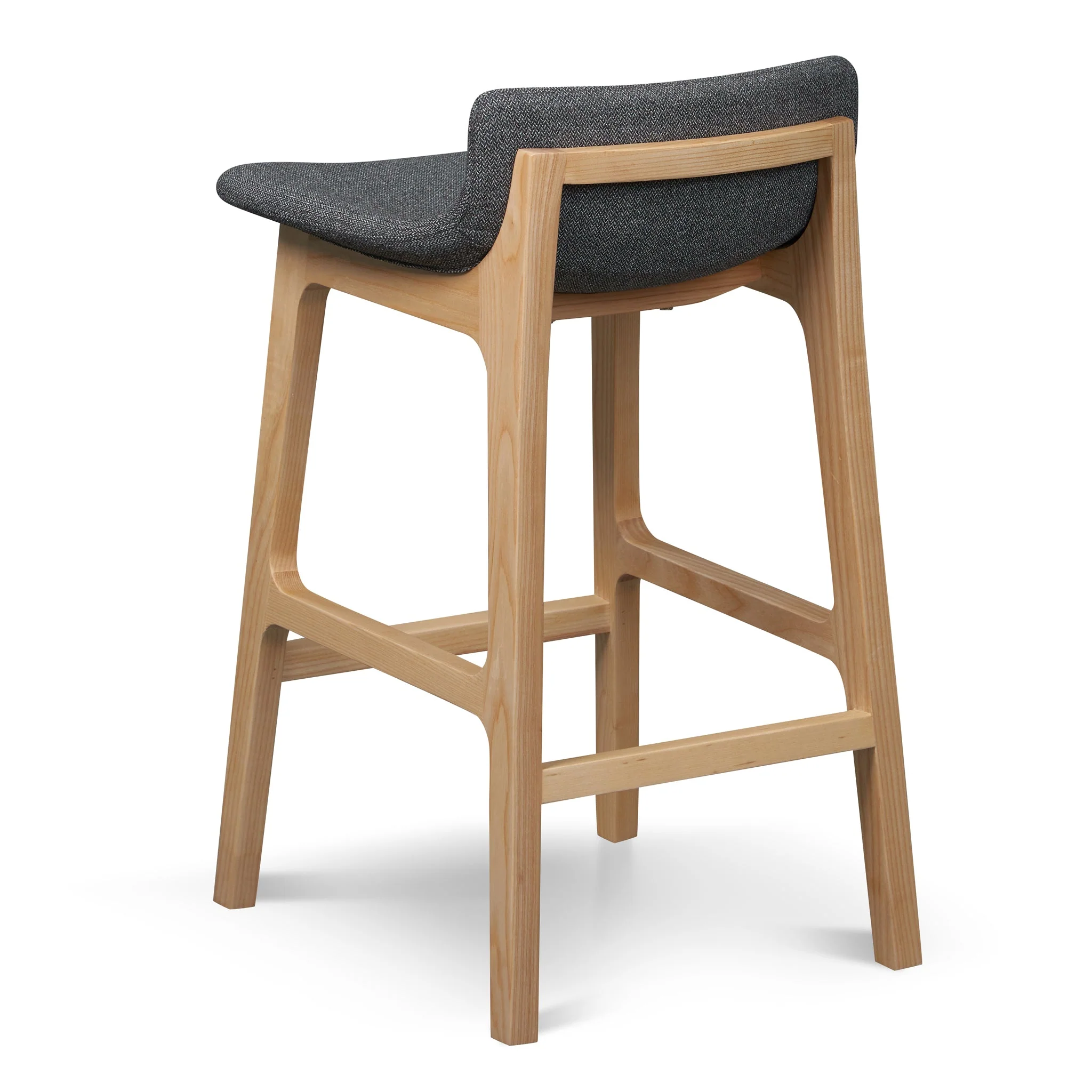 Ex Display - CBS8152-SD 65cm Grey Bar Stool - Natural Legs - Image 4