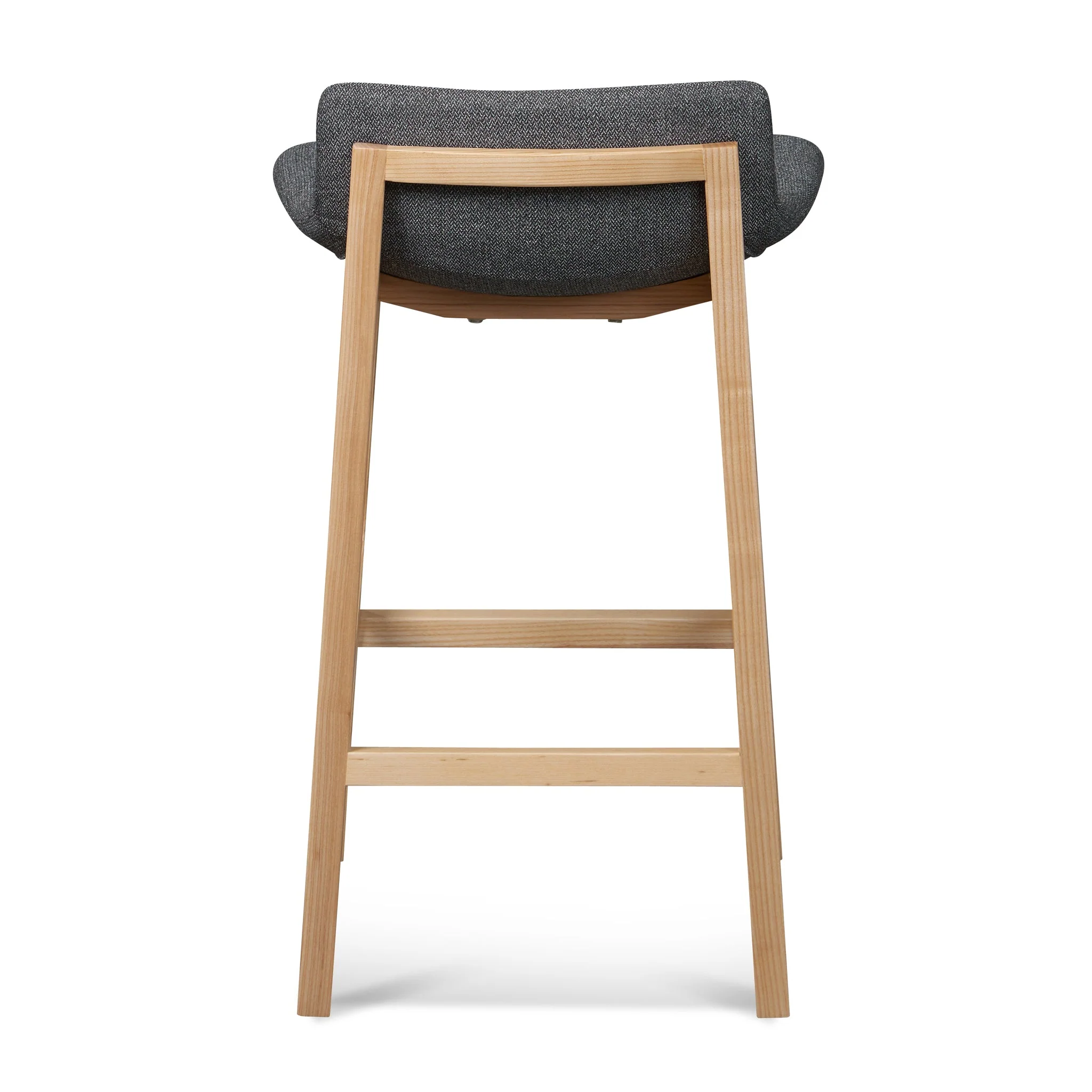 Ex Display - CBS8152-SD 65cm Grey Bar Stool - Natural Legs - Image 5