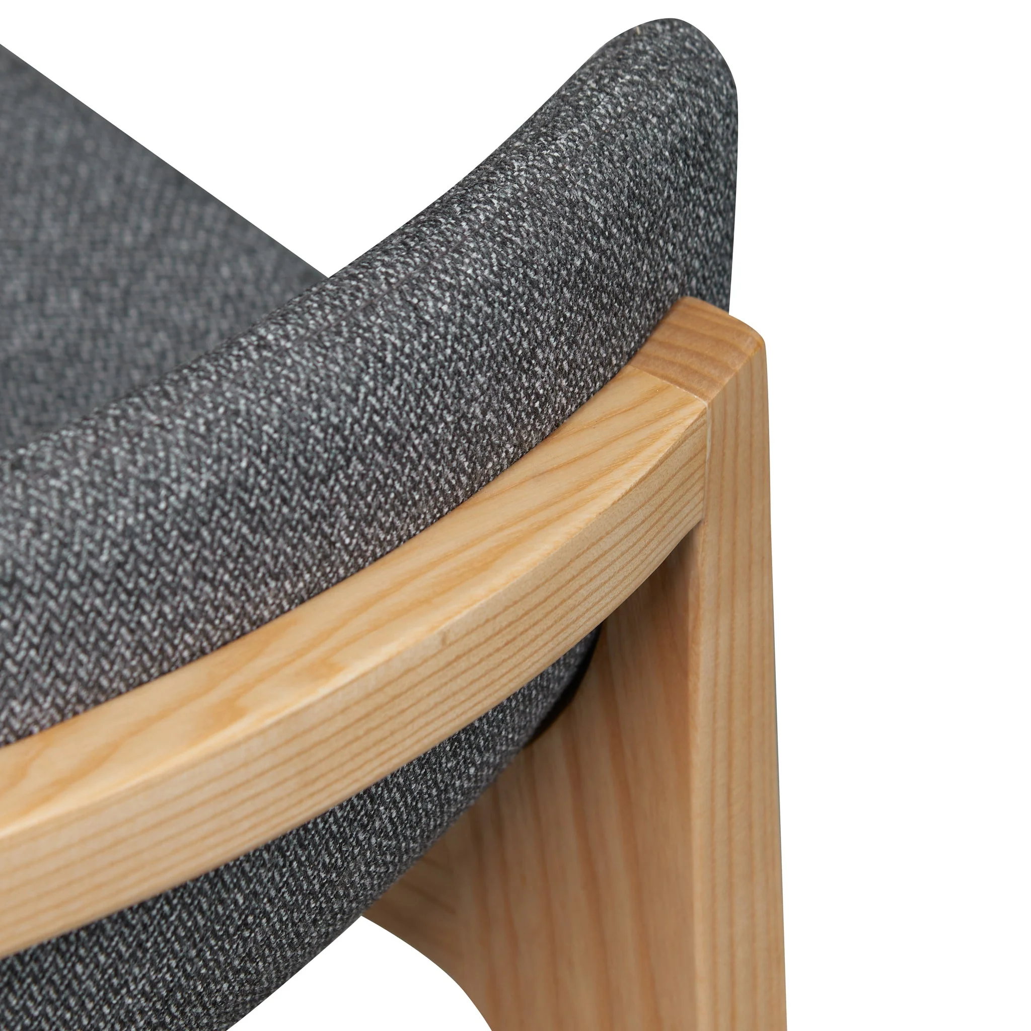 Ex Display - CBS8152-SD 65cm Grey Bar Stool - Natural Legs - Image 7