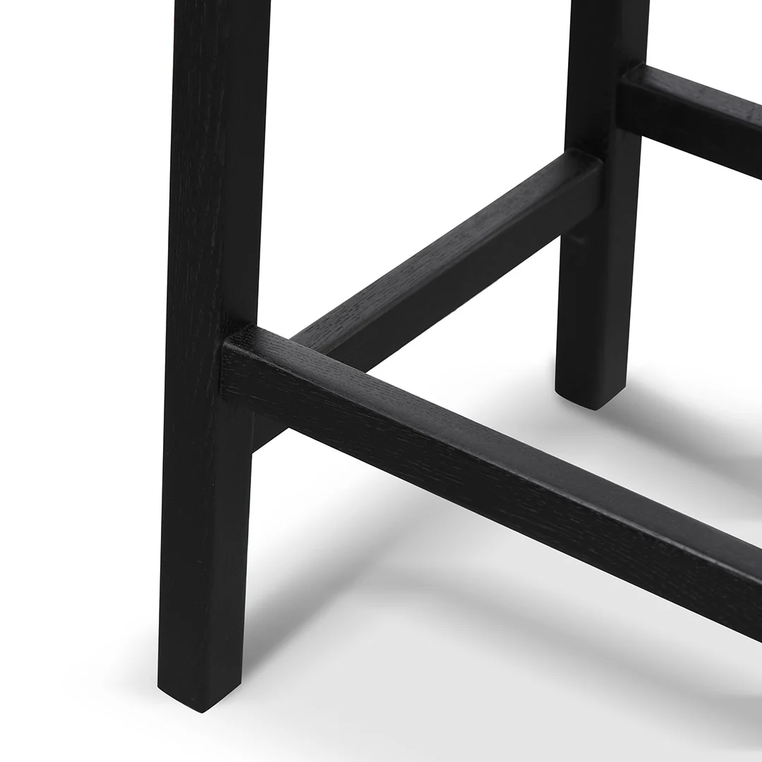 Ex Display - CBS8507-OW 65cm Rattan Bar Stool - Full Black - Image 6