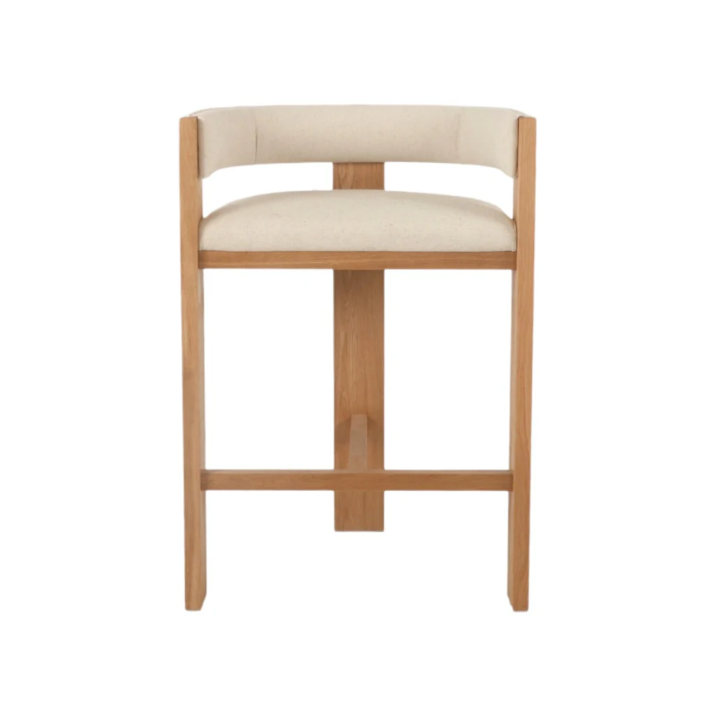 Ex Display - CBS8597-LJ Natural Barstool - Light Beige - Image 2