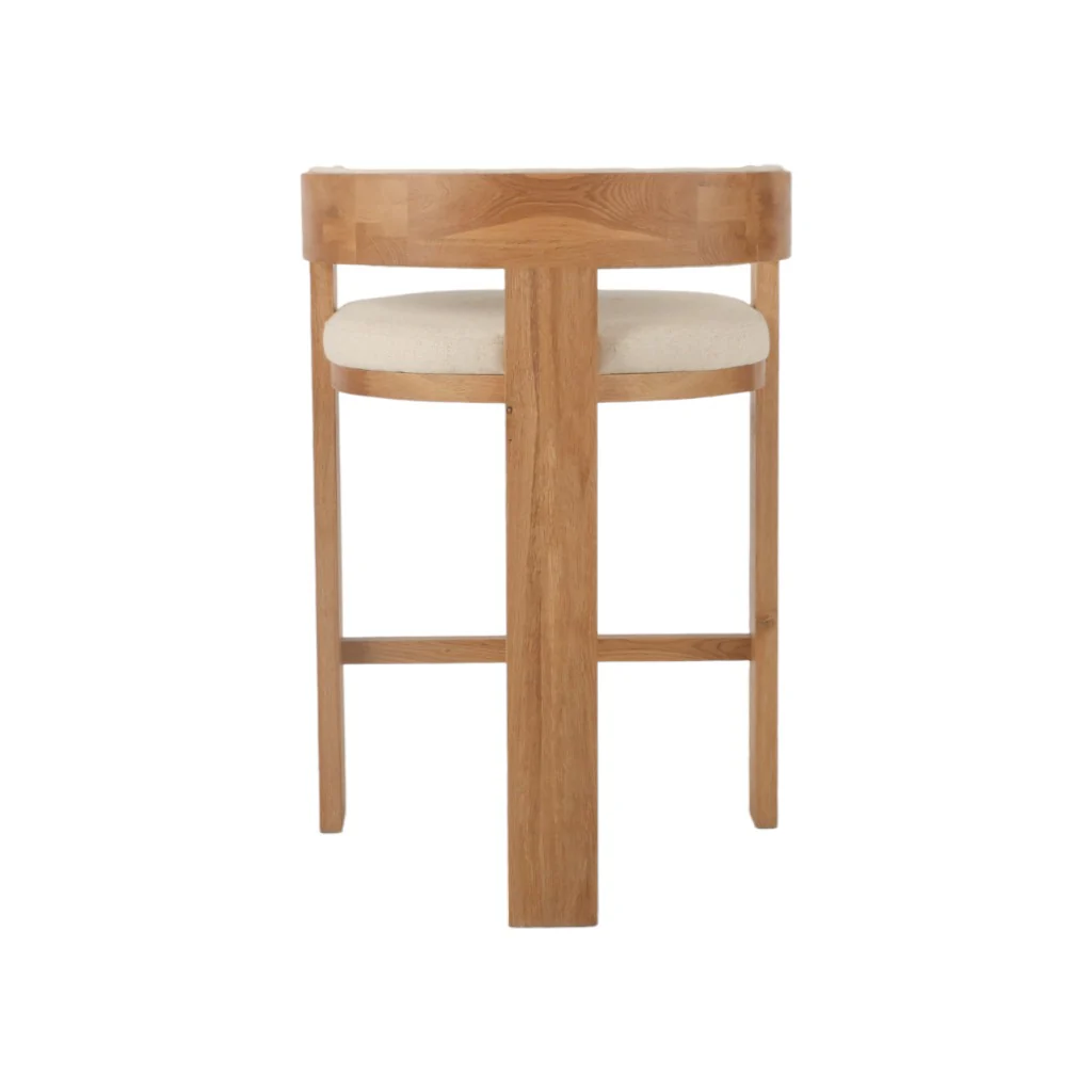 Ex Display - CBS8597-LJ Natural Barstool - Light Beige - Image 4