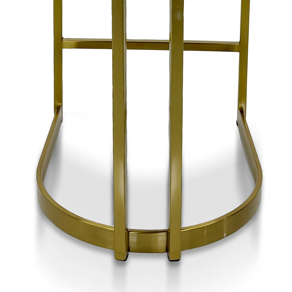 Ex Display - CBS8924-BS Silver Grey Boucle Bar Stool - Golden Base - Image 8