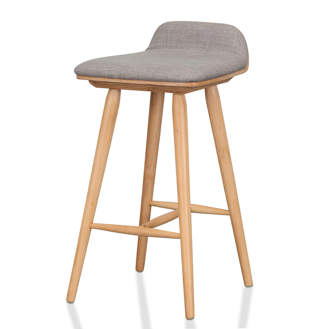 Ex Display - CBS937-DR 65cm Bar Stool - Grey - Natural