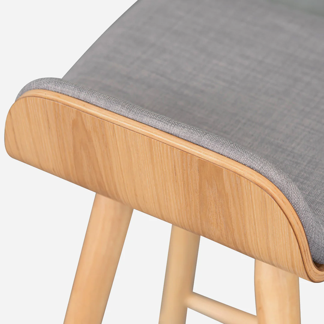 Ex Display - CBS937-DR 65cm Bar Stool - Grey - Natural - Image 7
