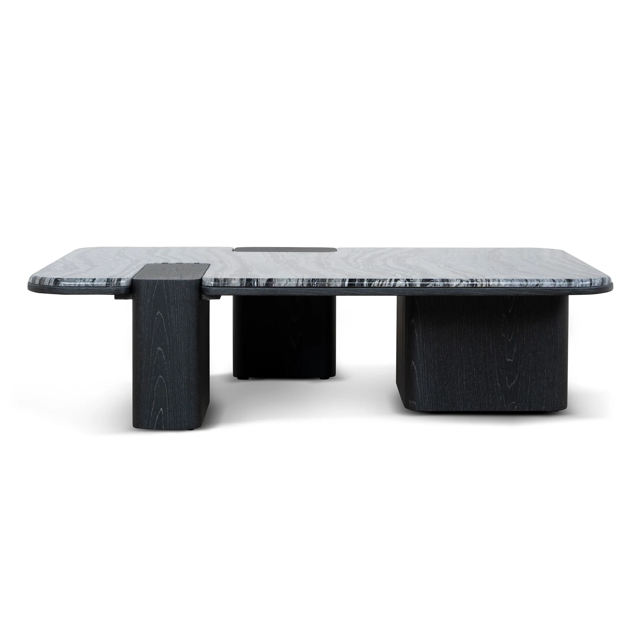 Ex Display - CCF10612-MK 1.2m Marble Coffee Table - Black - Image 2