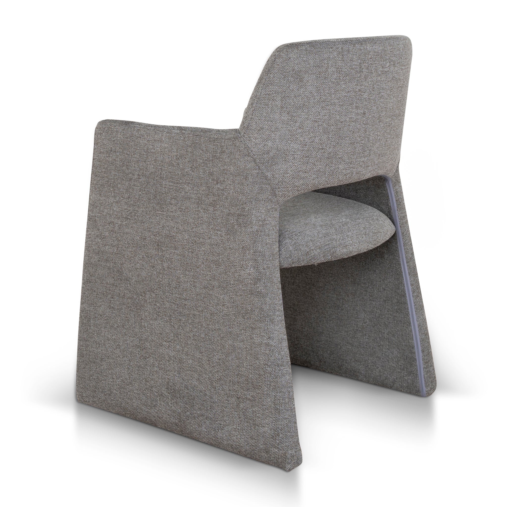 CDC10060-DW Fabric Dining Chair - Spec Smoke Grey (Set of 2) - Image 5
