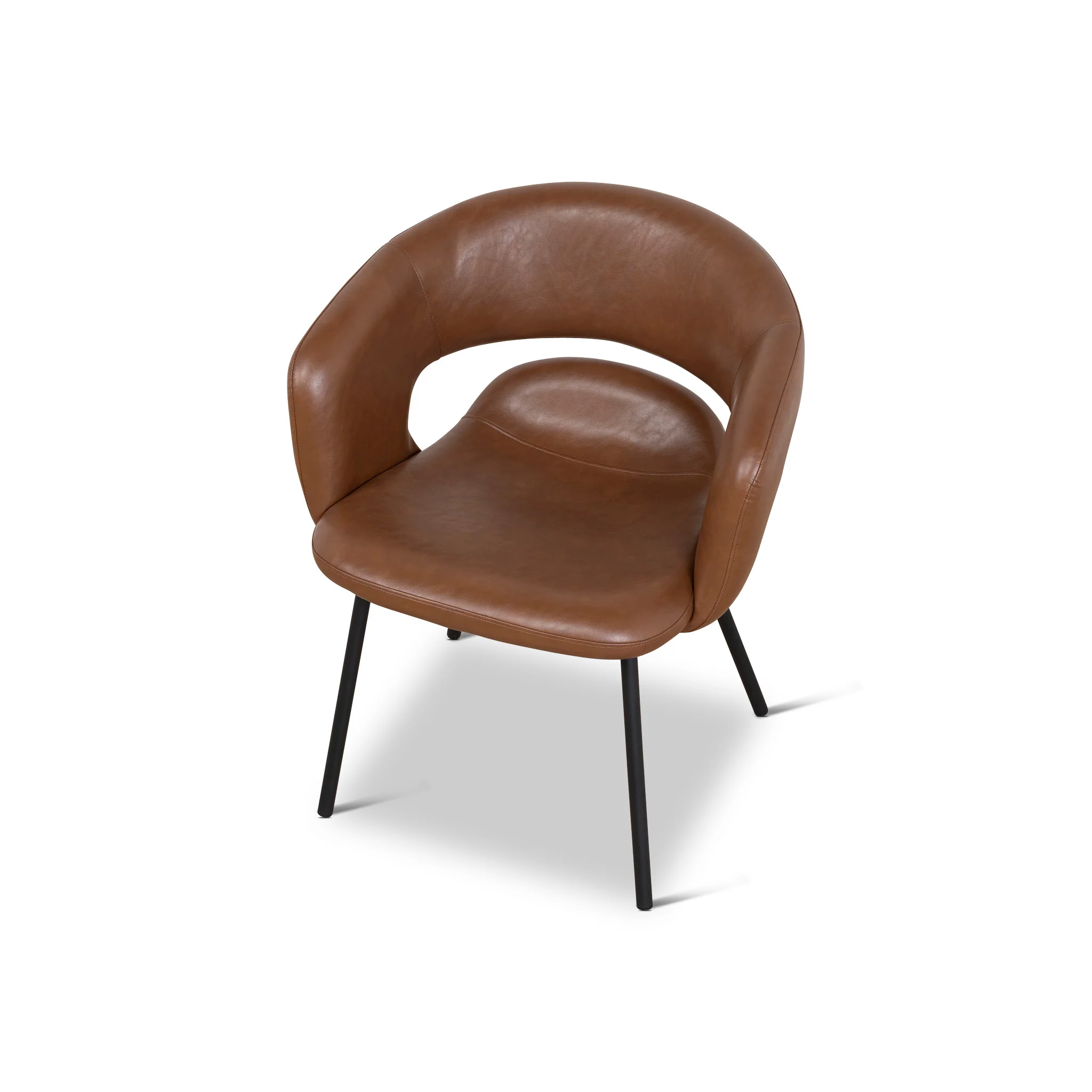 CDC10218-FHx2 Black Dining Chair - Antique Brown (Set of 2 ) - Image 2