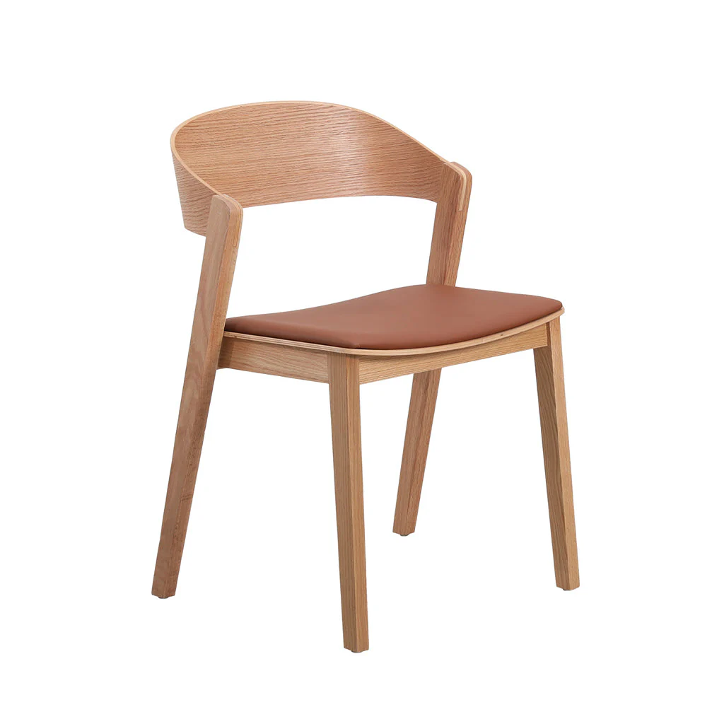 CDC10290-SD Natural Dining Chair - Brown Seat (Set of 2) - Image 2