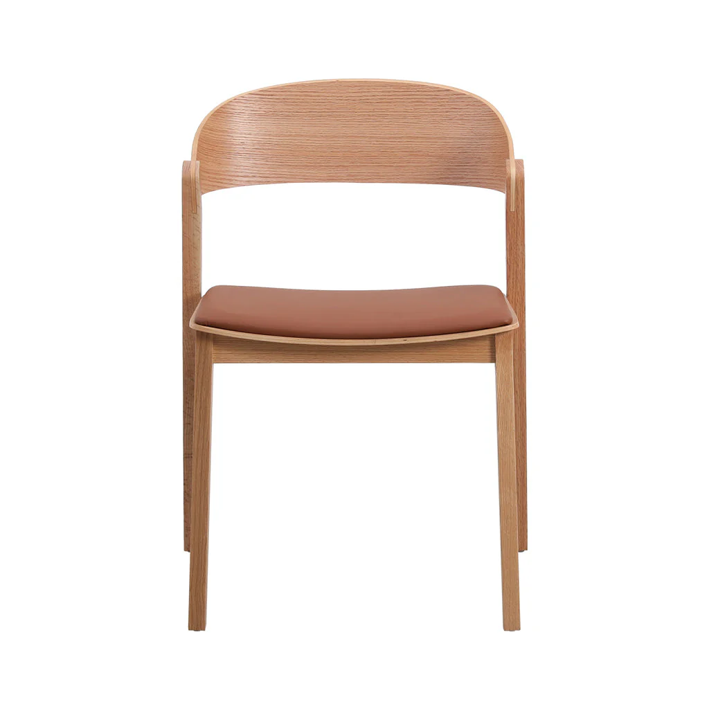 CDC10290-SD Natural Dining Chair - Brown Seat (Set of 2) - Image 3