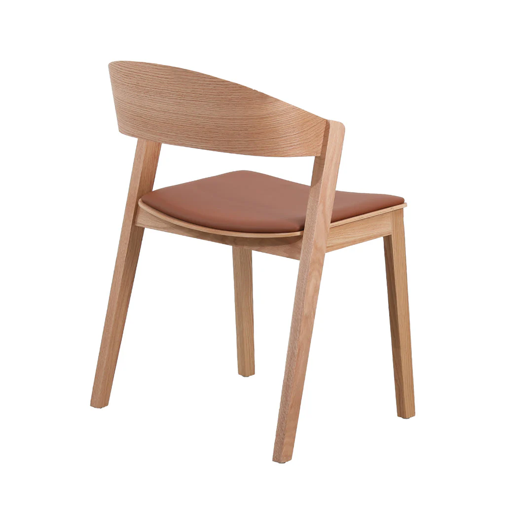 CDC10290-SD Natural Dining Chair - Brown Seat (Set of 2) - Image 5