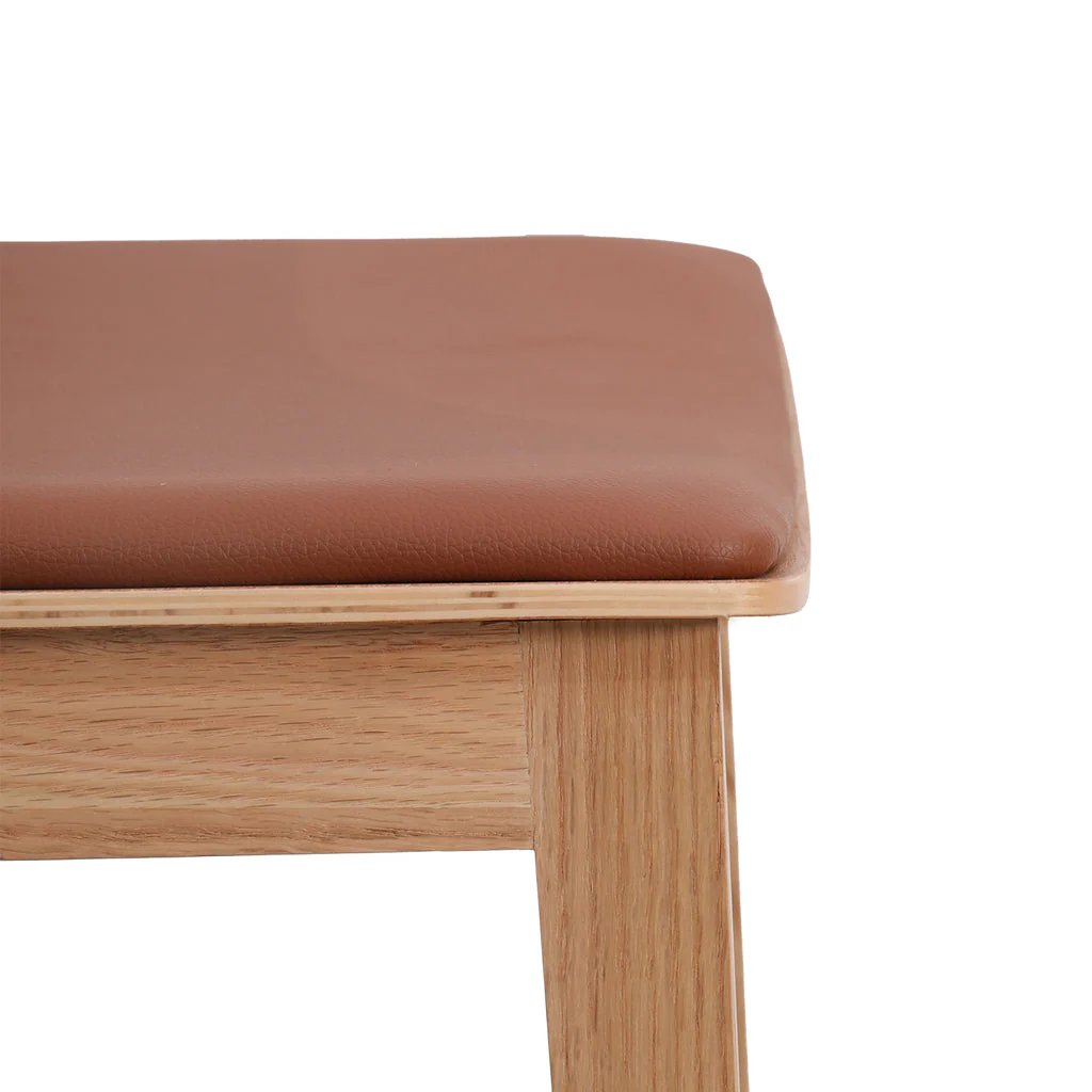 CDC10290-SD Natural Dining Chair - Brown Seat (Set of 2) - Image 8