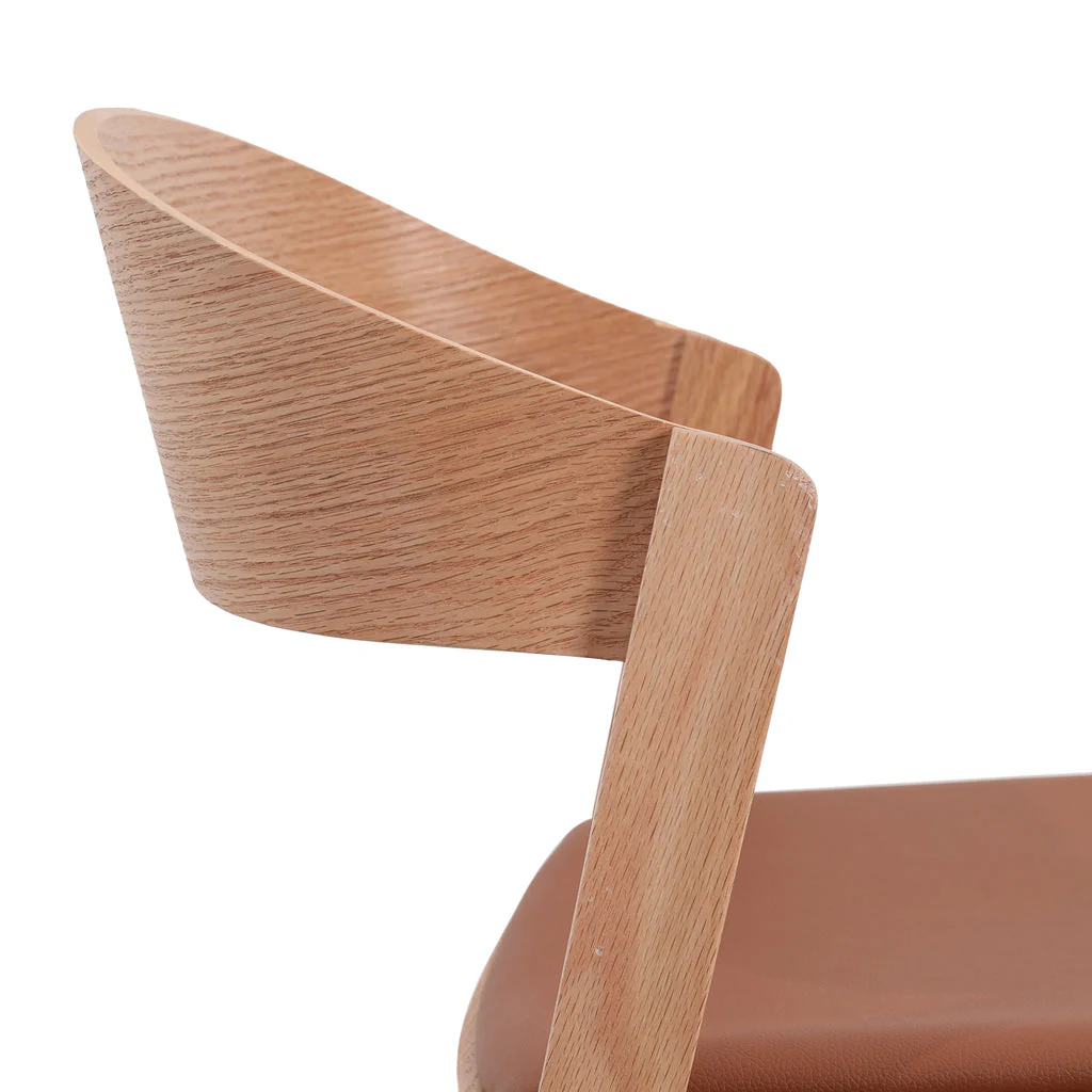 CDC10290-SD Natural Dining Chair - Brown Seat (Set of 2) - Image 9