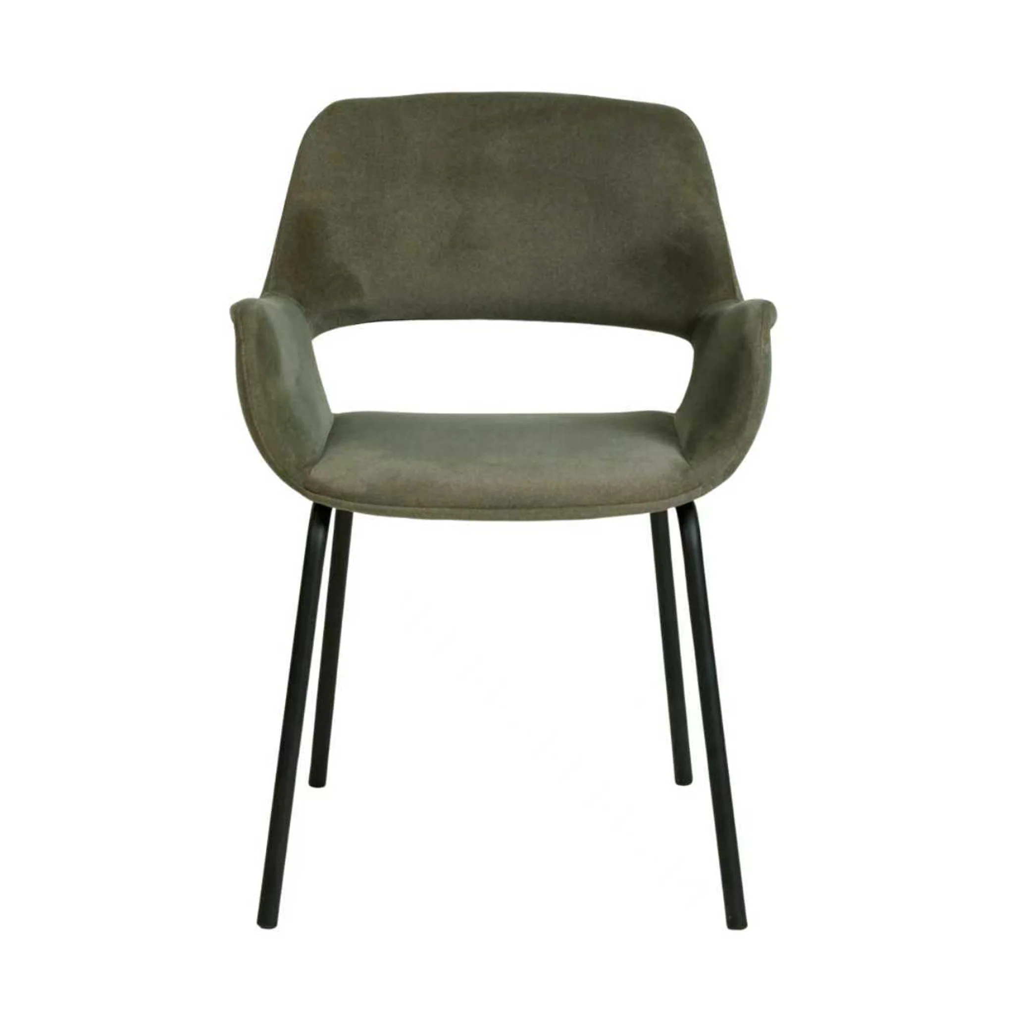 CDC12013-FH Black Dining Chair - Dark Moss Green (Set of 2) - Image 2