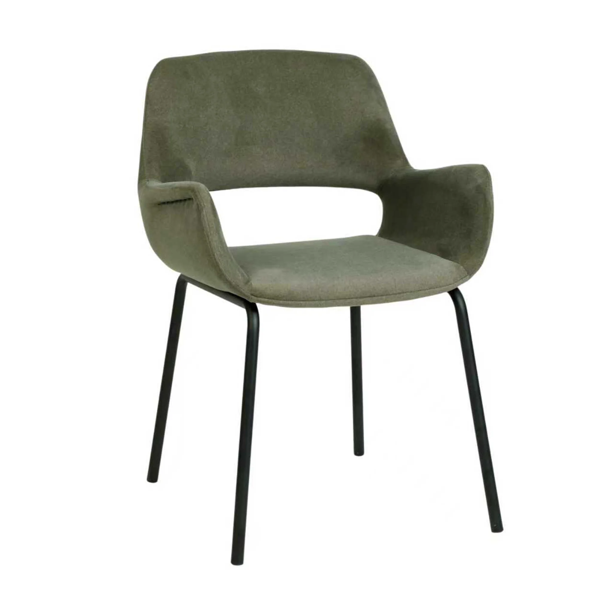 CDC12013-FH Black Dining Chair - Dark Moss Green (Set of 2) - Image 3