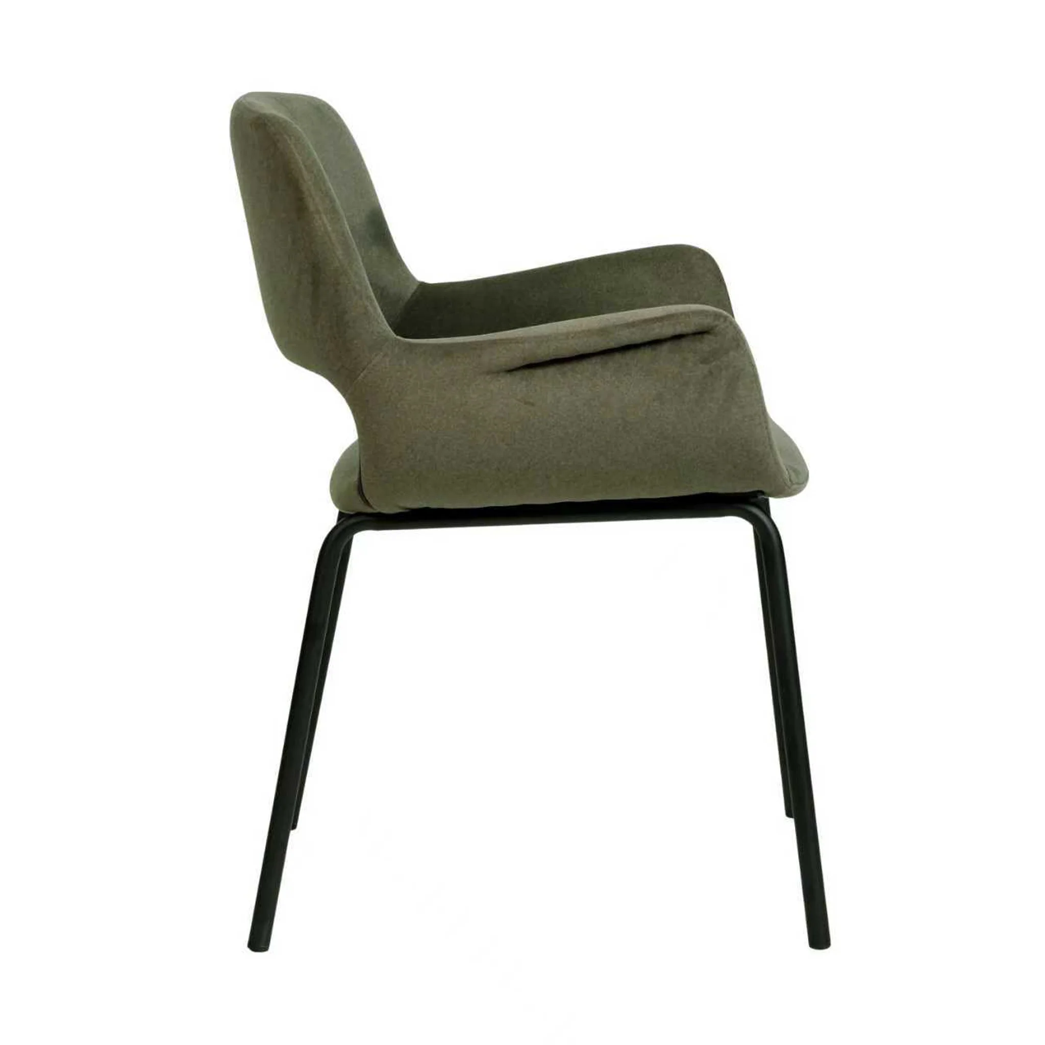CDC12013-FH Black Dining Chair - Dark Moss Green (Set of 2) - Image 5