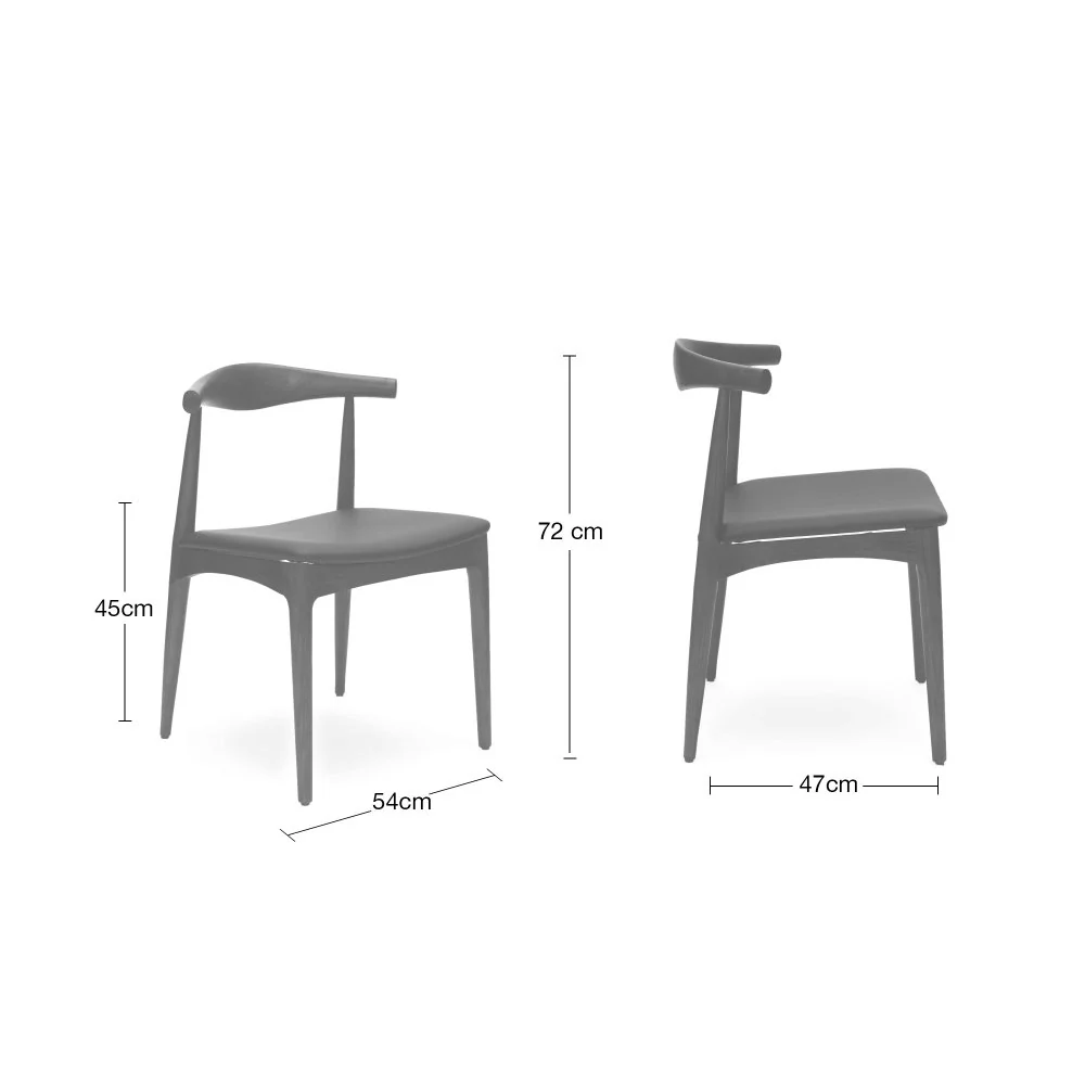 Ex Display - CDC181  Elbow Dining Chair - Dark Brown - Image 7