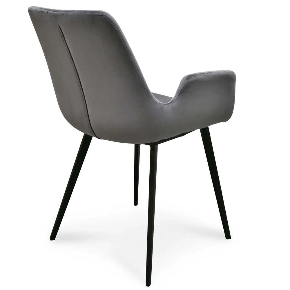 CDC2391-SE - Dining Chair - Dark Grey Velvet (Set of 2) - Image 5