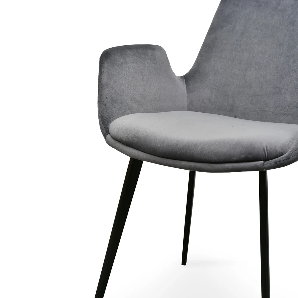 CDC2391-SE - Dining Chair - Dark Grey Velvet (Set of 2) - Image 6