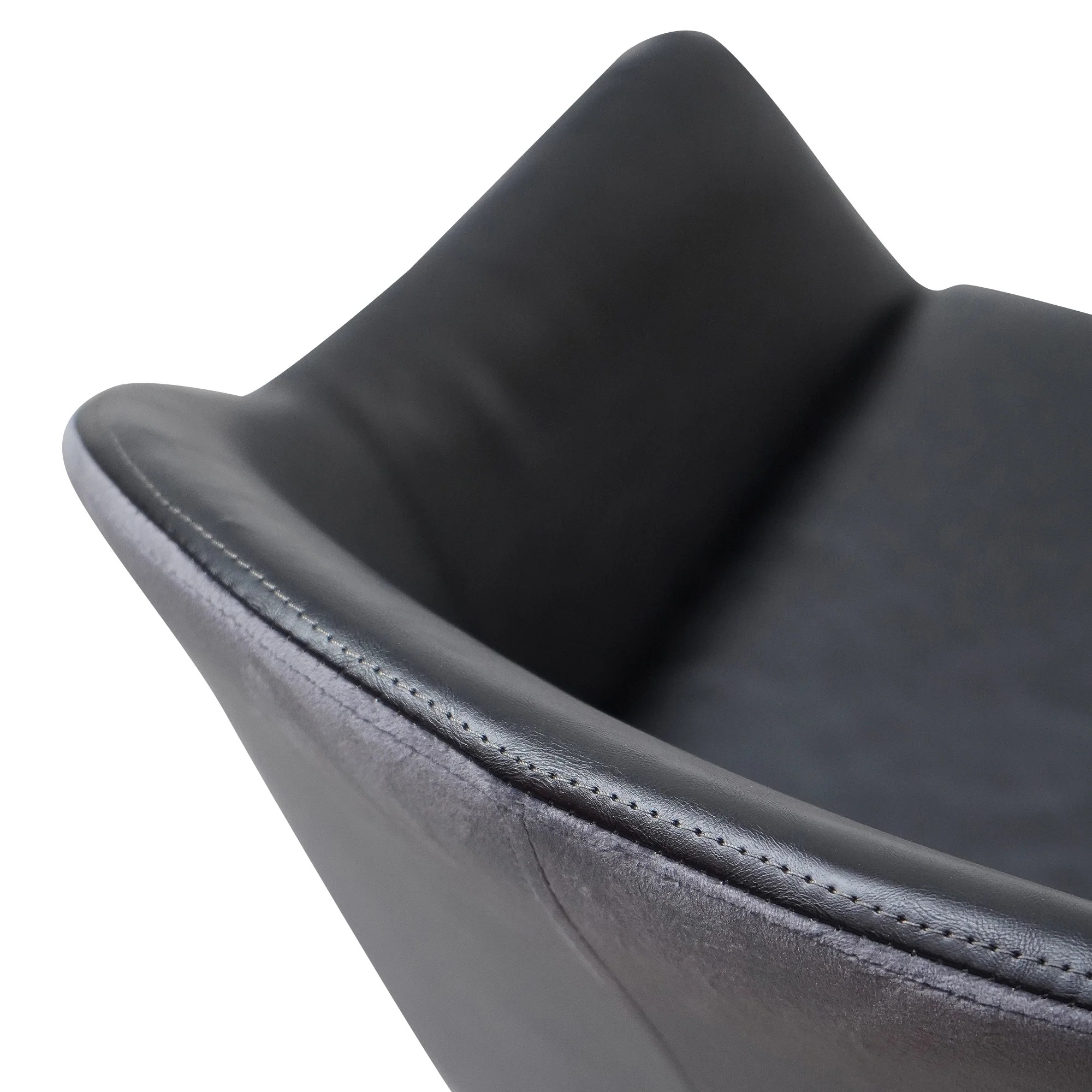 Ex Display - CDC2750-SE - PU Leather Dining Chair - Antique Black - Charcoal Velvet - Image 6