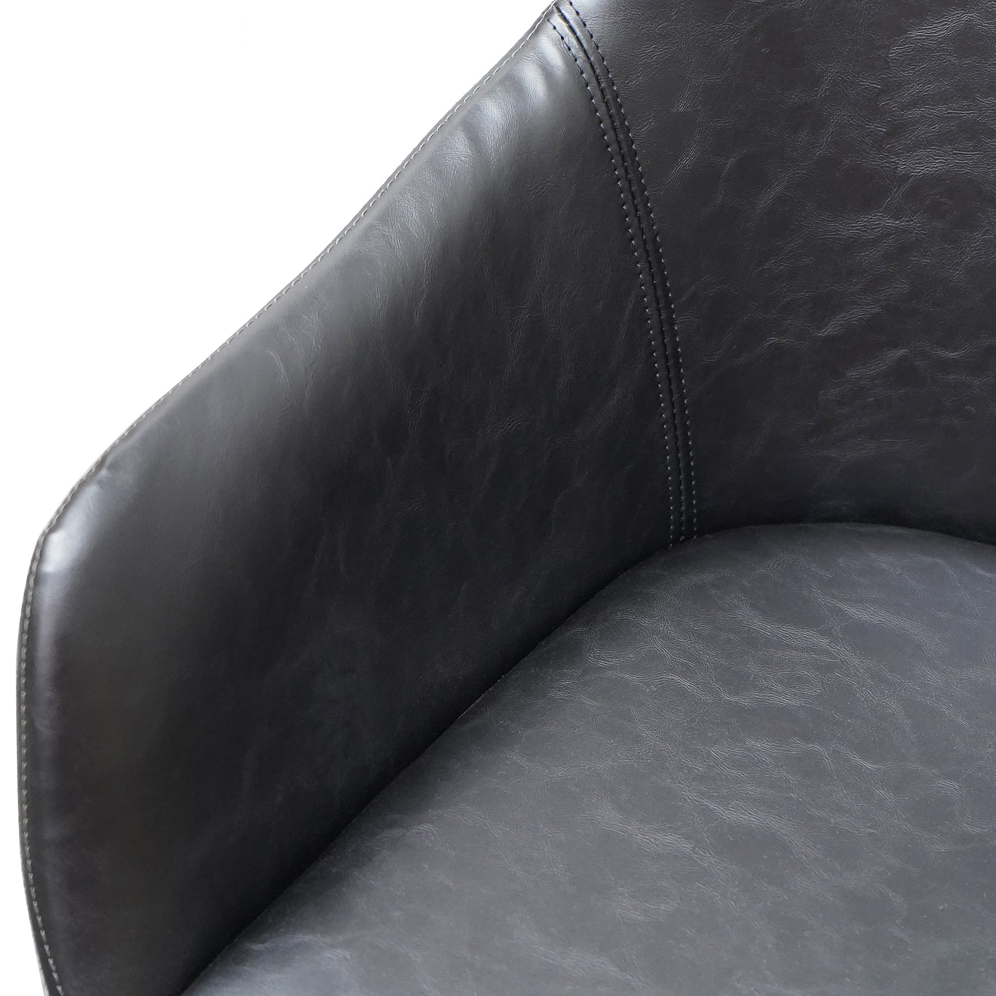 Ex Display - CDC2750-SE - PU Leather Dining Chair - Antique Black - Charcoal Velvet - Image 8