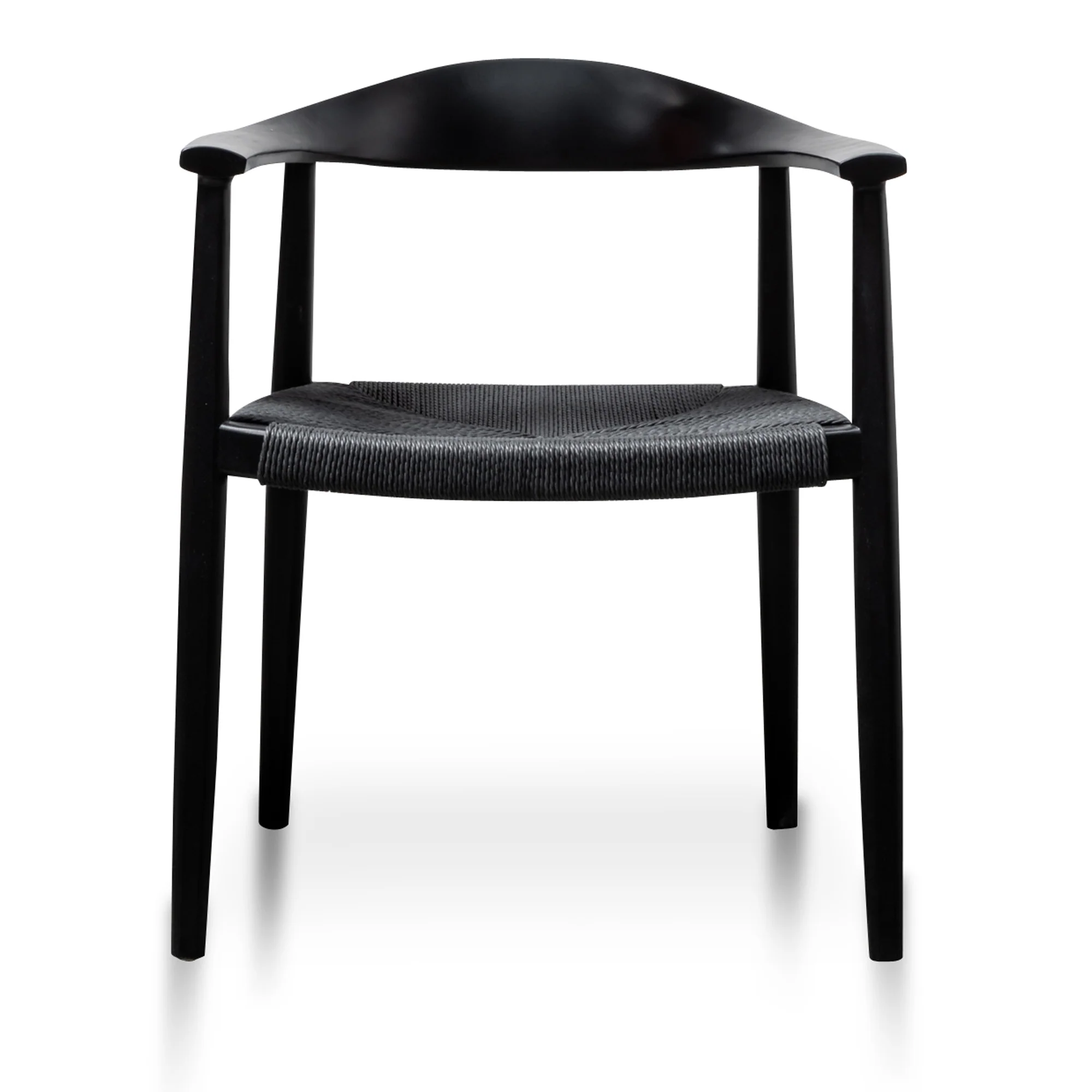 Ex Display - CDC6041-SD - Round Dining Armchair - Full Black - Image 2