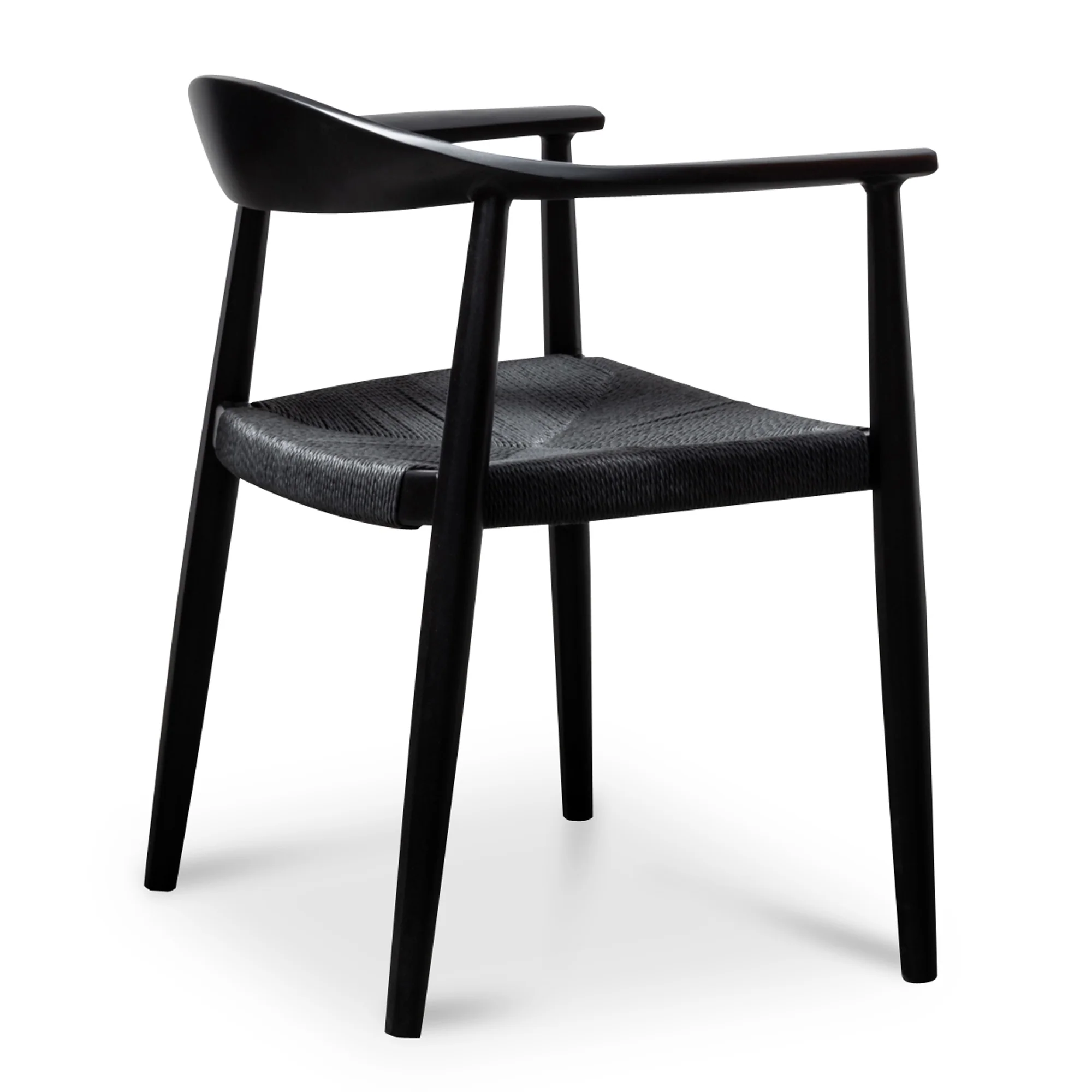 Ex Display - CDC6041-SD - Round Dining Armchair - Full Black - Image 3