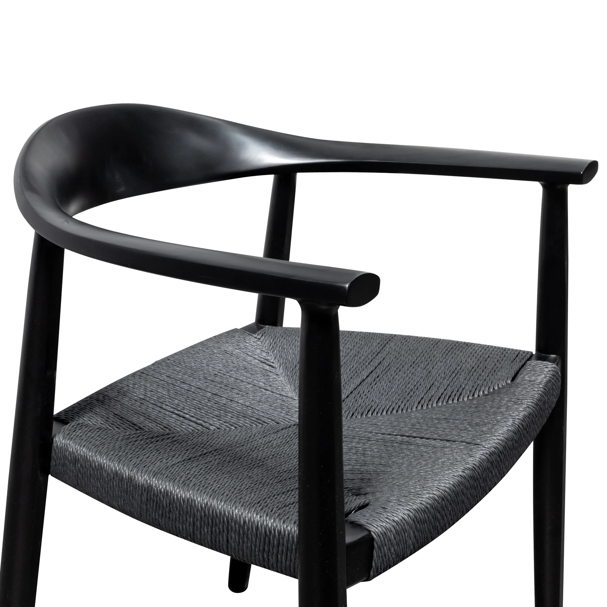 Ex Display - CDC6041-SD - Round Dining Armchair - Full Black - Image 9