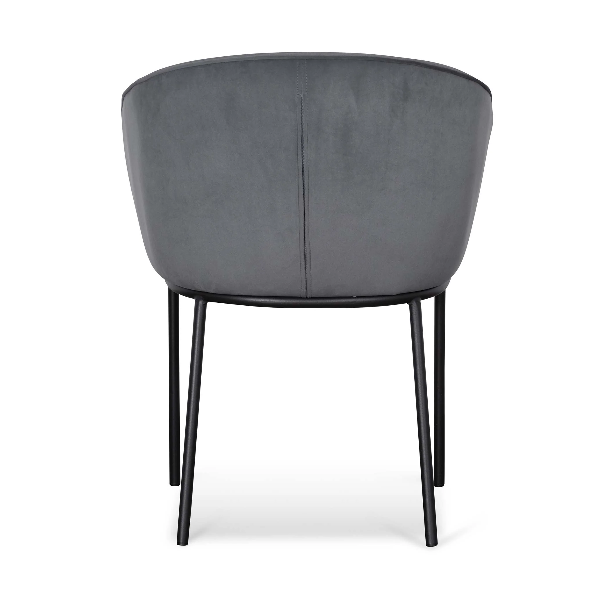 Ex Display - CDC6677-ST Dining Chair - Grey Velvet in Black Legs - Image 5