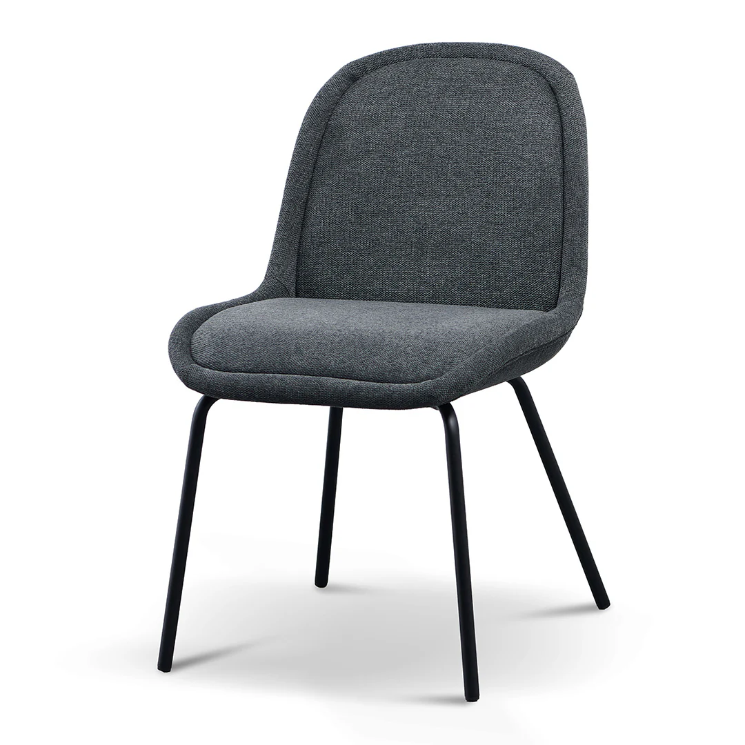 Ex Display - CDC8166-FH Fabric Dining Chair - Charcaol Grey - Image 3