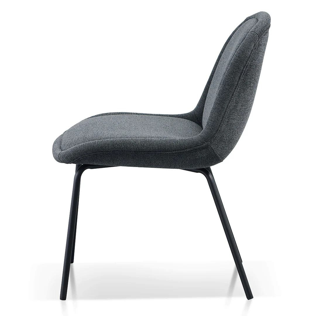 Ex Display - CDC8166-FH Fabric Dining Chair - Charcaol Grey - Image 4