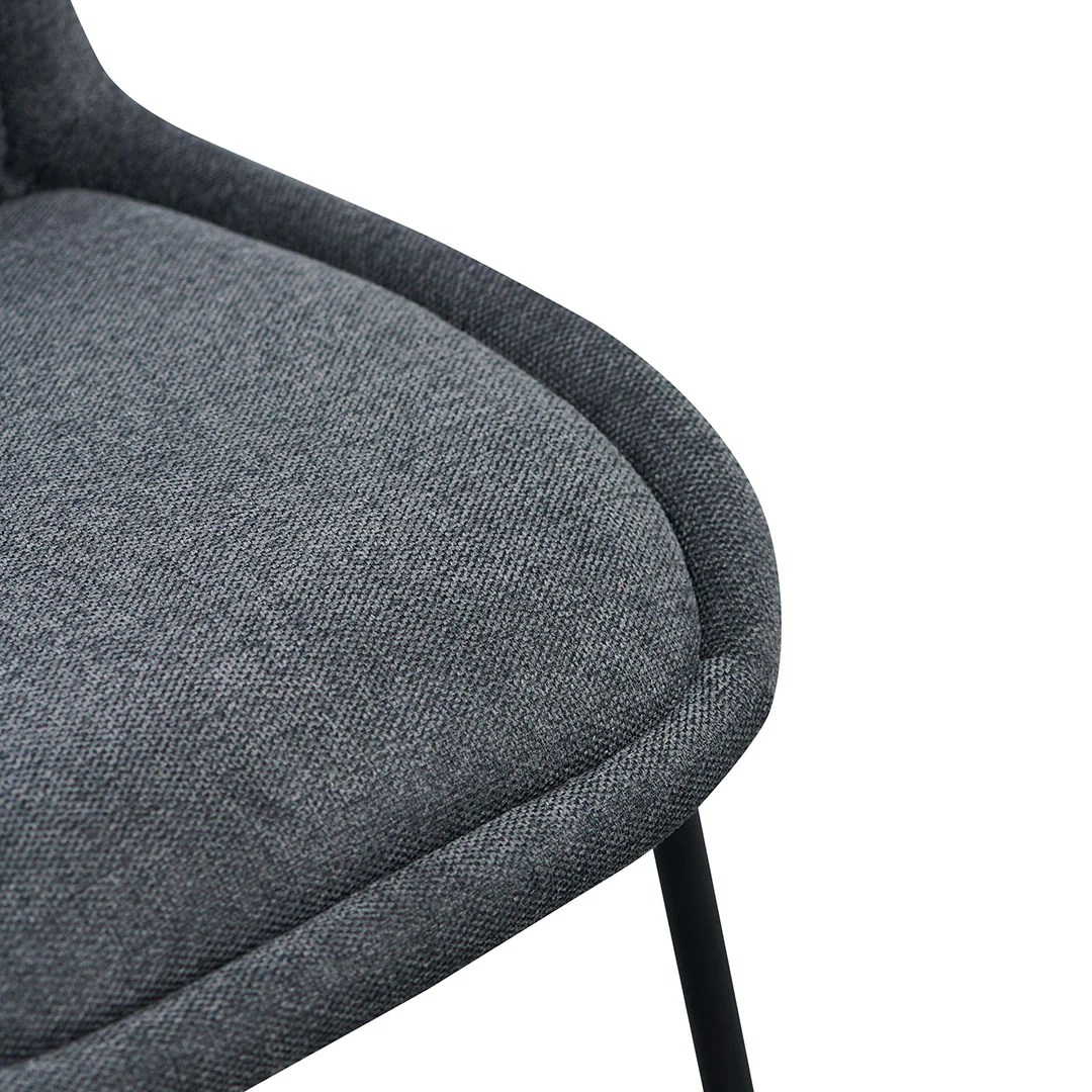Ex Display - CDC8166-FH Fabric Dining Chair - Charcaol Grey - Image 7