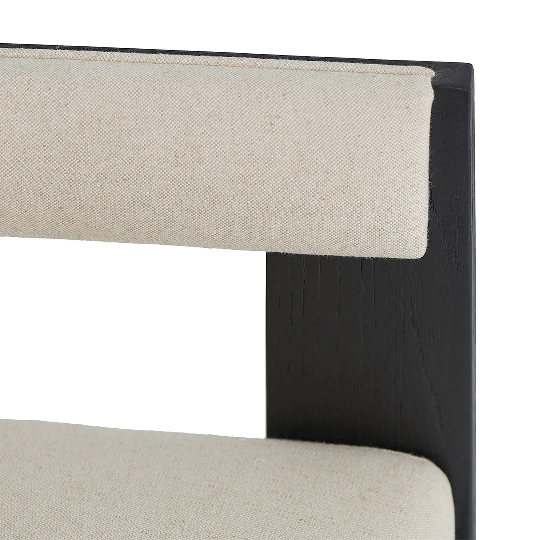 Ex Display - CDC8369-LJ Black ELM Dining Chair - Light Beige - Image 12
