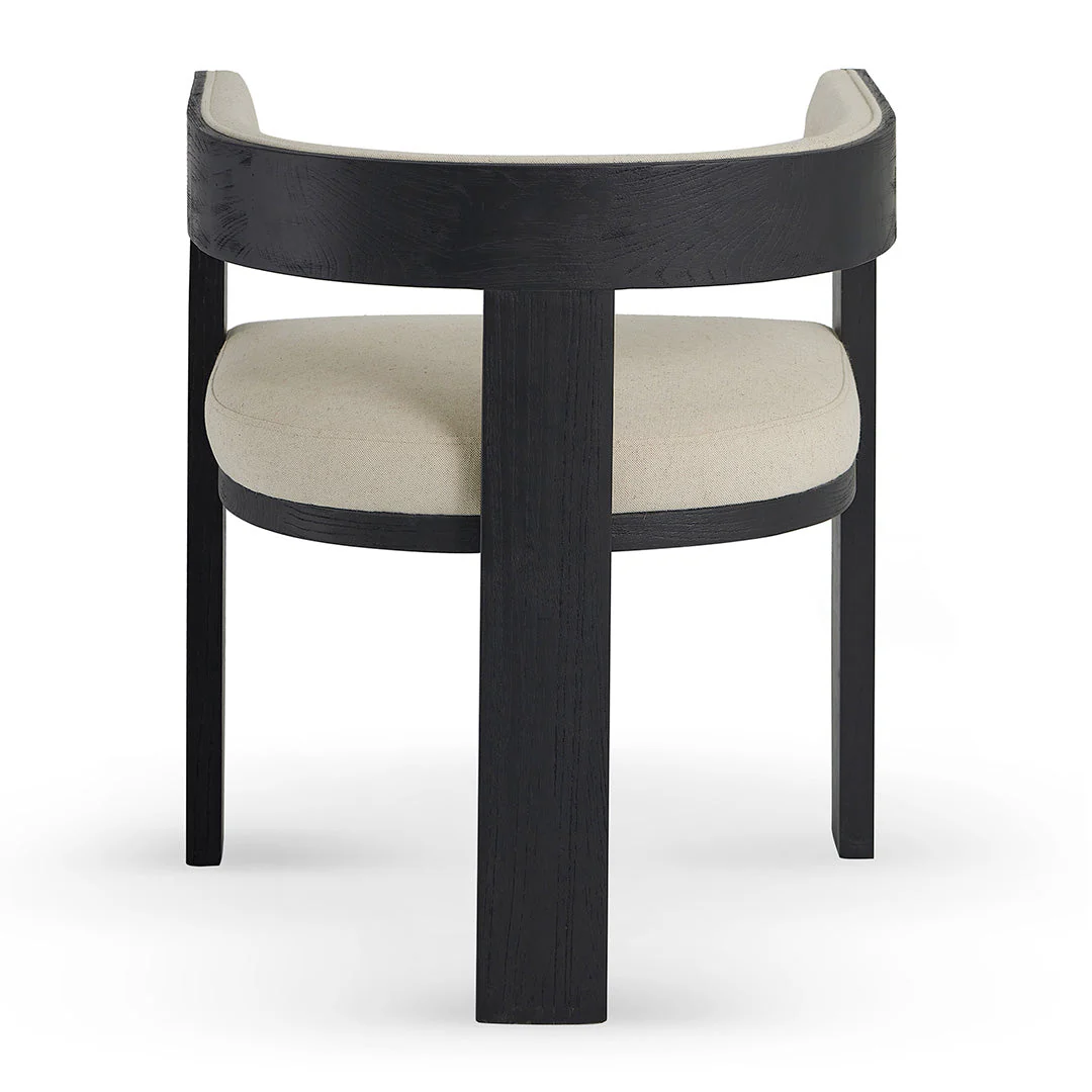 Ex Display - CDC8369-LJ Black ELM Dining Chair - Light Beige - Image 16