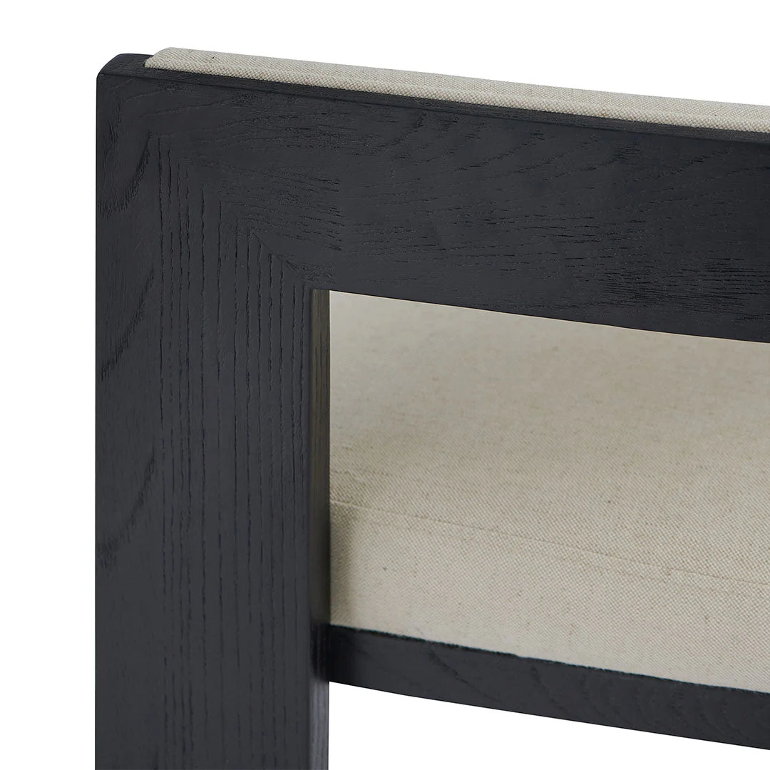 Ex Display - CDC8369-LJ Black ELM Dining Chair - Light Beige - Image 6