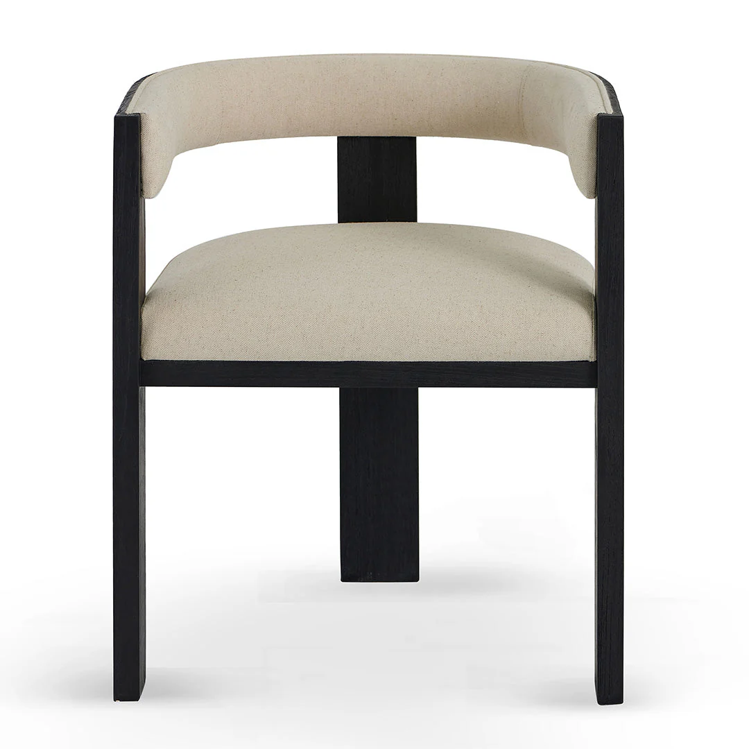 Ex Display - CDC8369-LJ Black ELM Dining Chair - Light Beige - Image 7