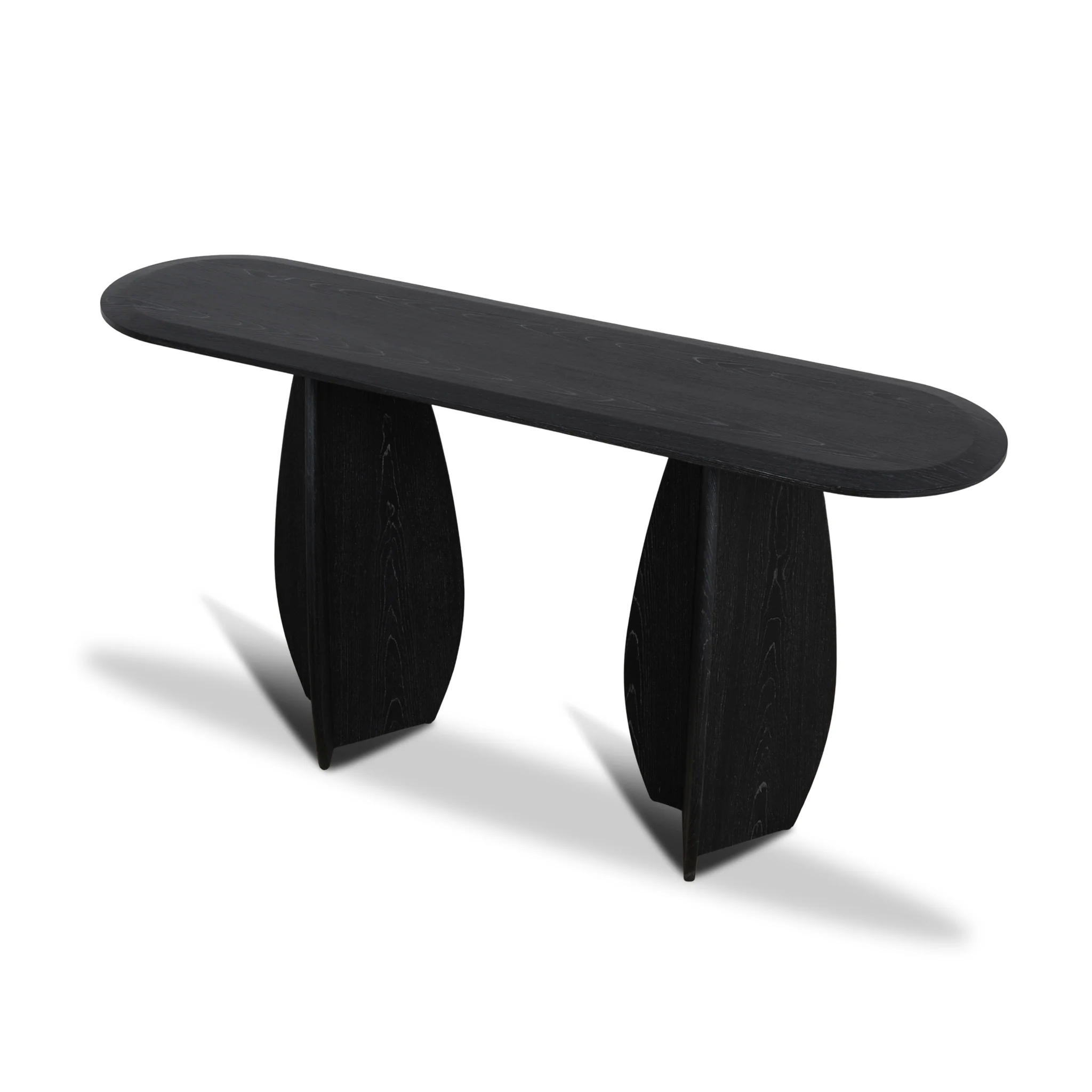Ex Display - CDT10609-MK 1.5m Oval Console Table - Black Oak - Image 6