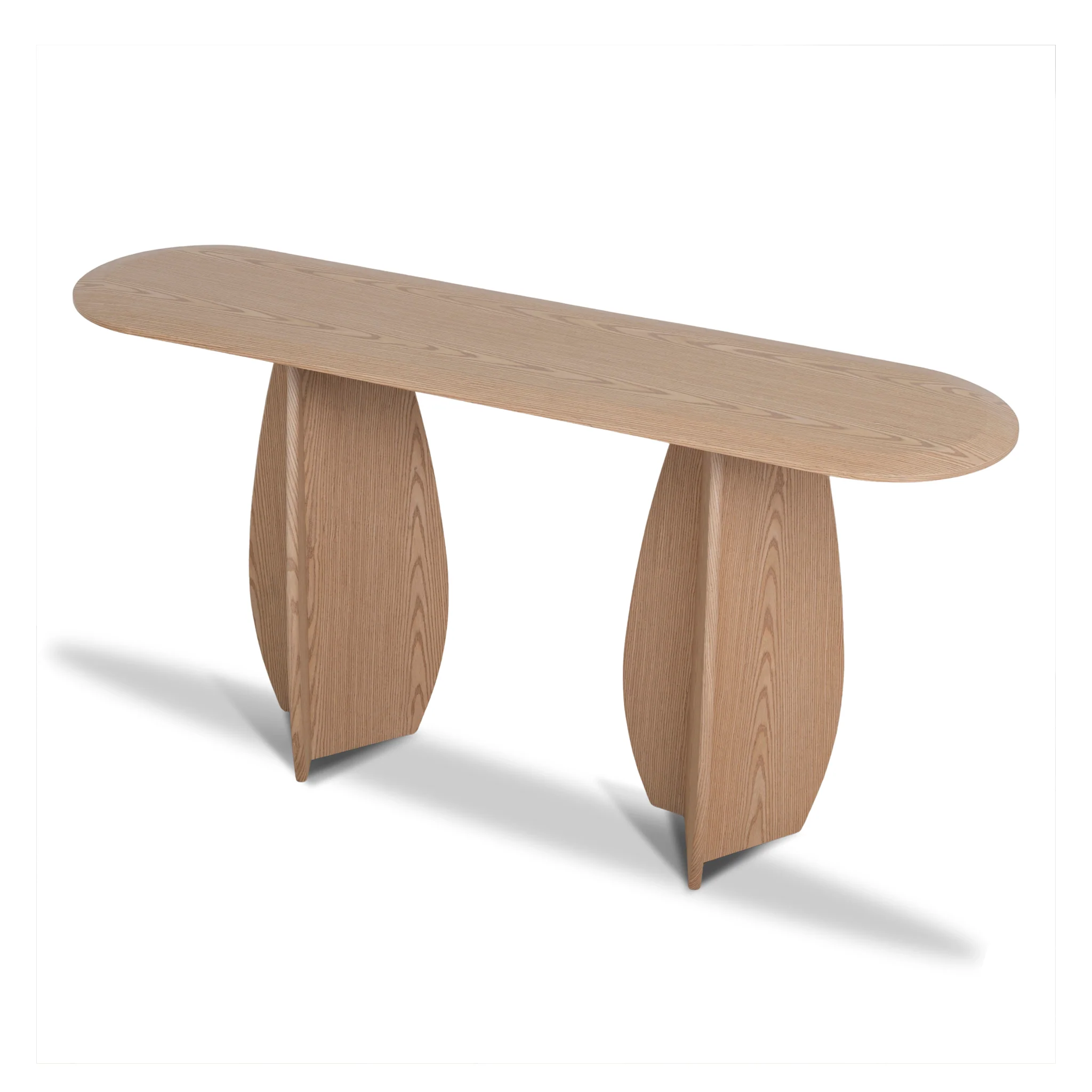 Ex Display - CDT10610-MK 1.5m Oval Console Table - Natural Oak - Image 6