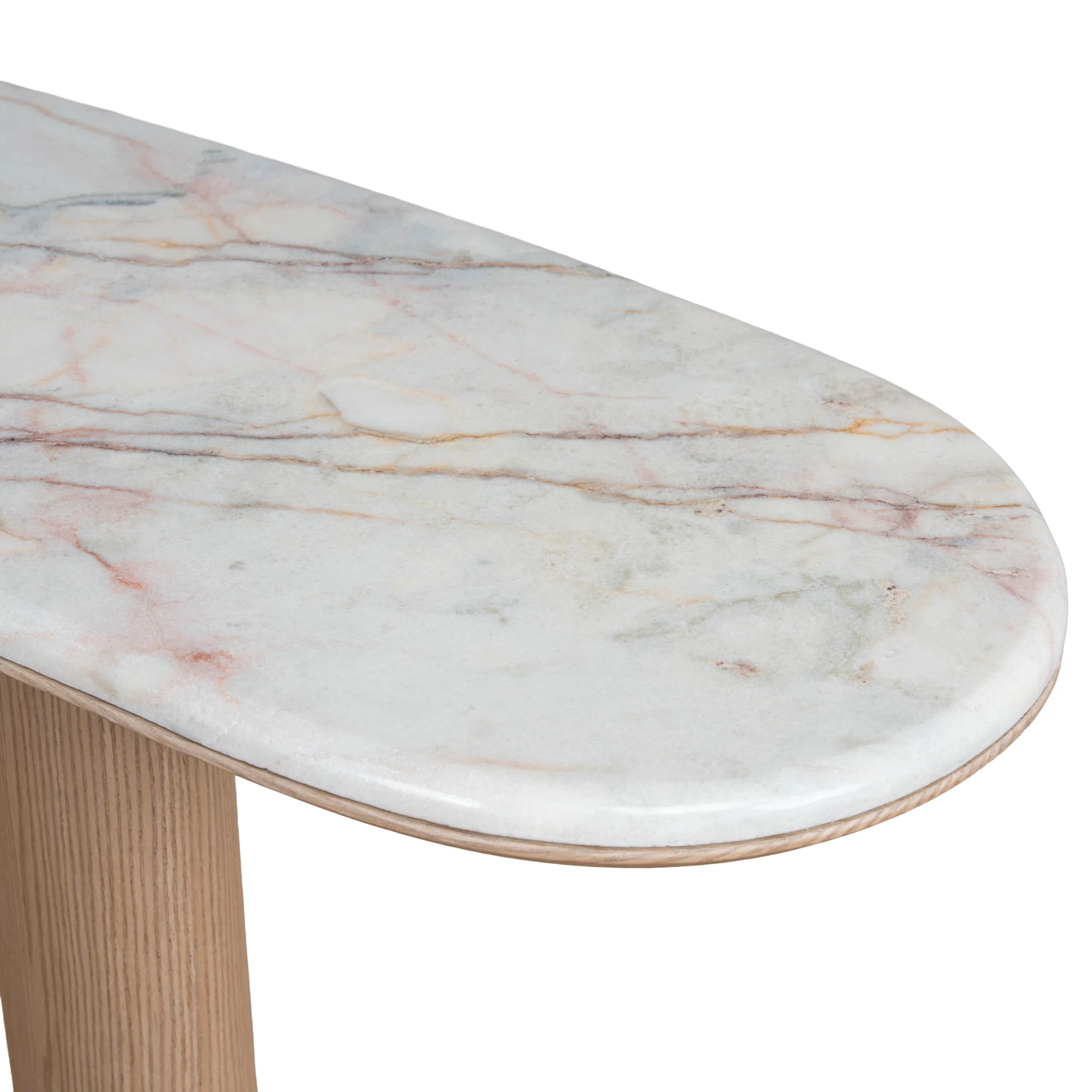 Ex Display - CDT10619-MK 1.6m Marble Console Table - Natural - Image 13