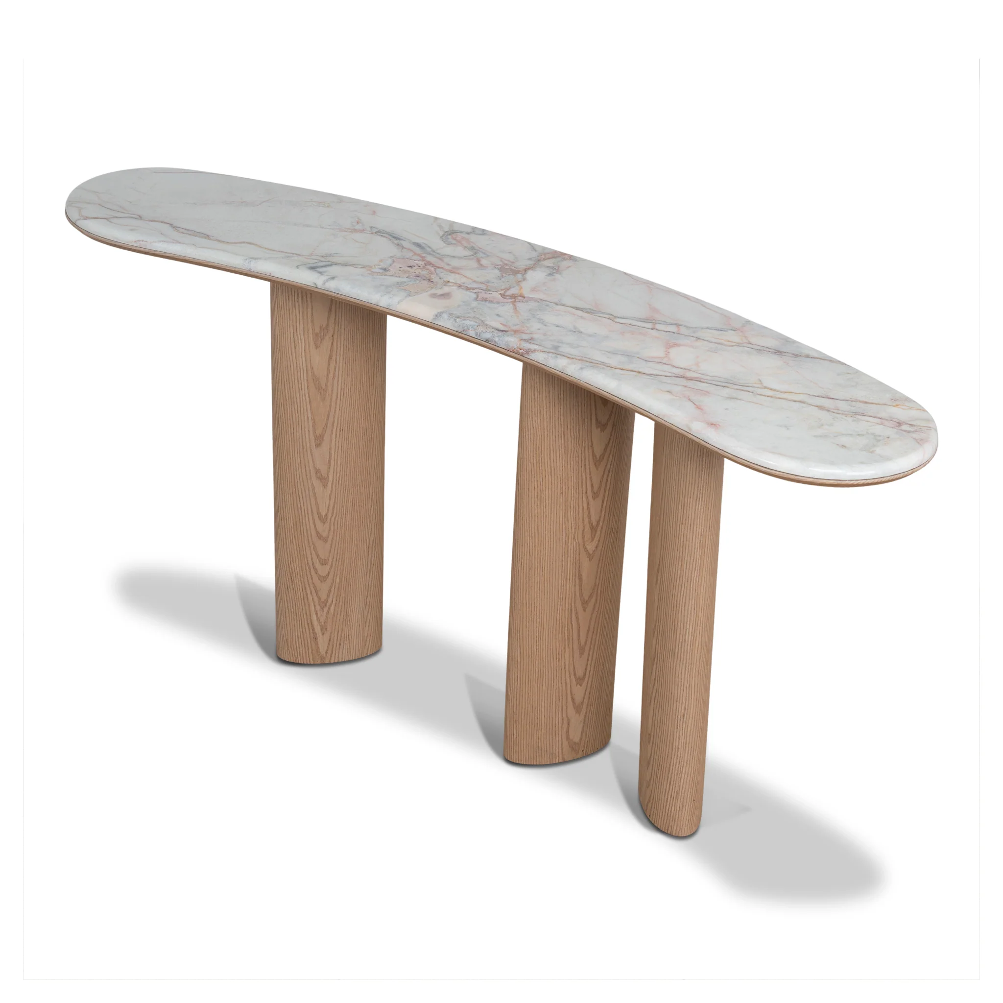 Ex Display - CDT10619-MK 1.6m Marble Console Table - Natural - Image 6