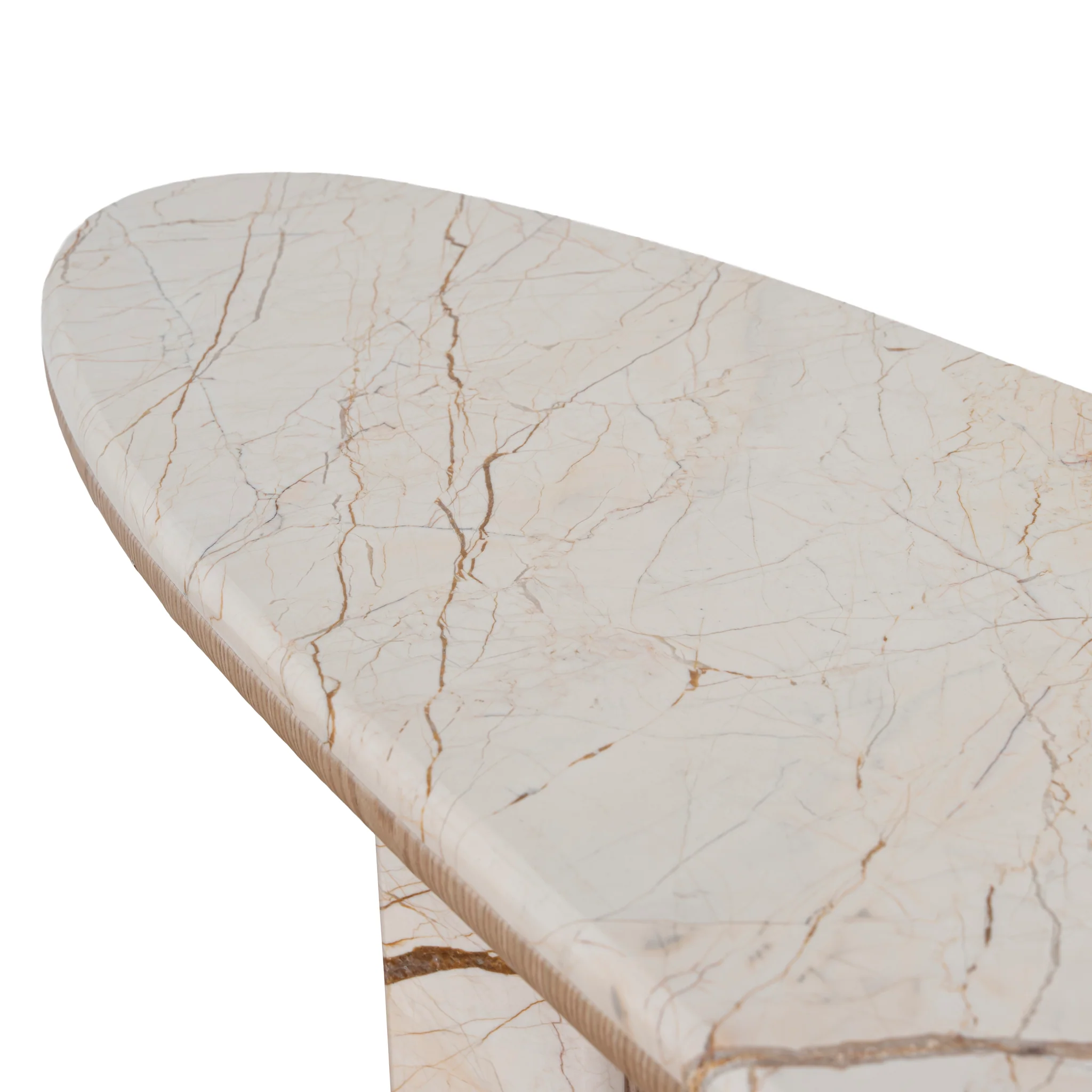 Ex Display - CDT10622-MK 1.5m Marble Console Table - Natural - Image 11