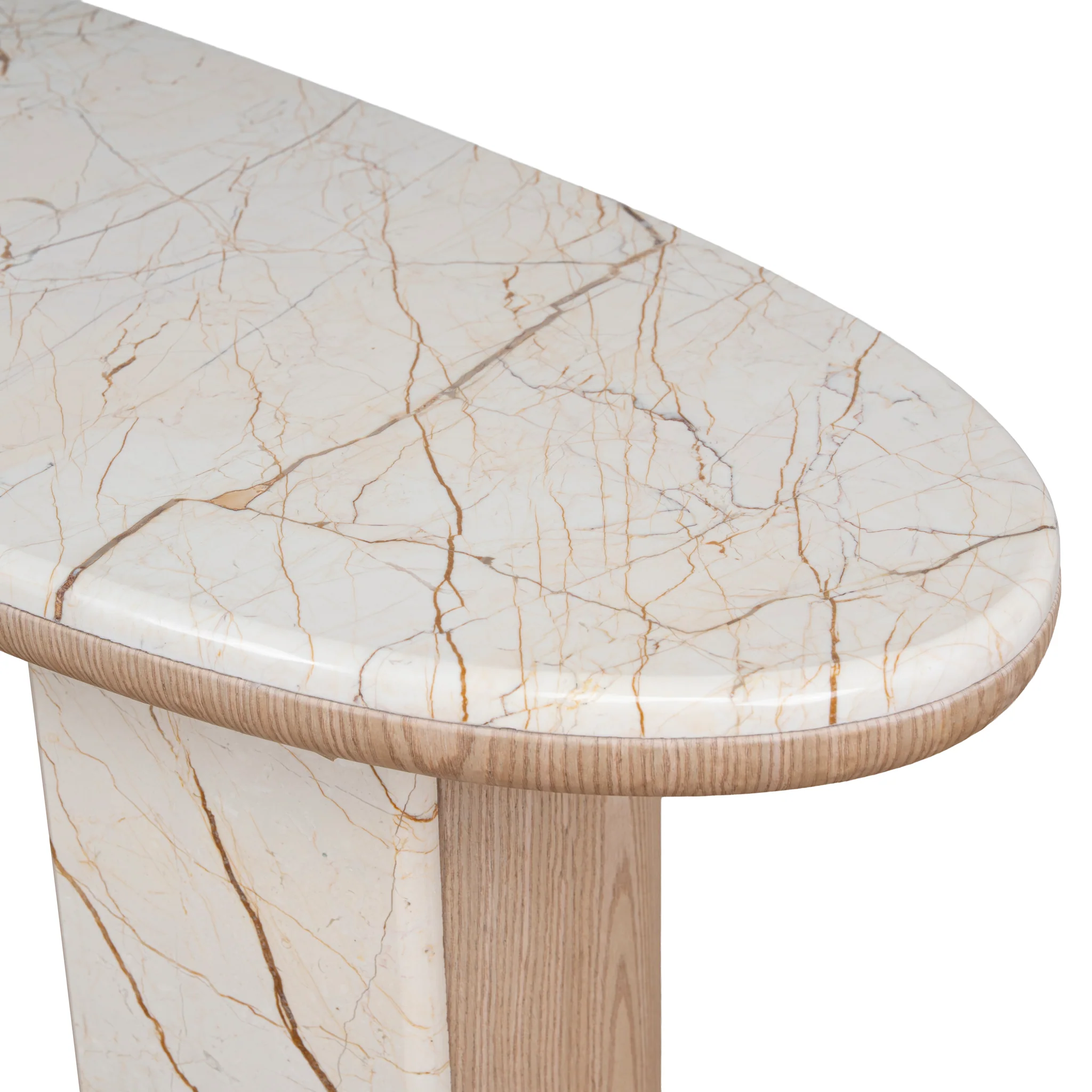 Ex Display - CDT10622-MK 1.5m Marble Console Table - Natural - Image 12