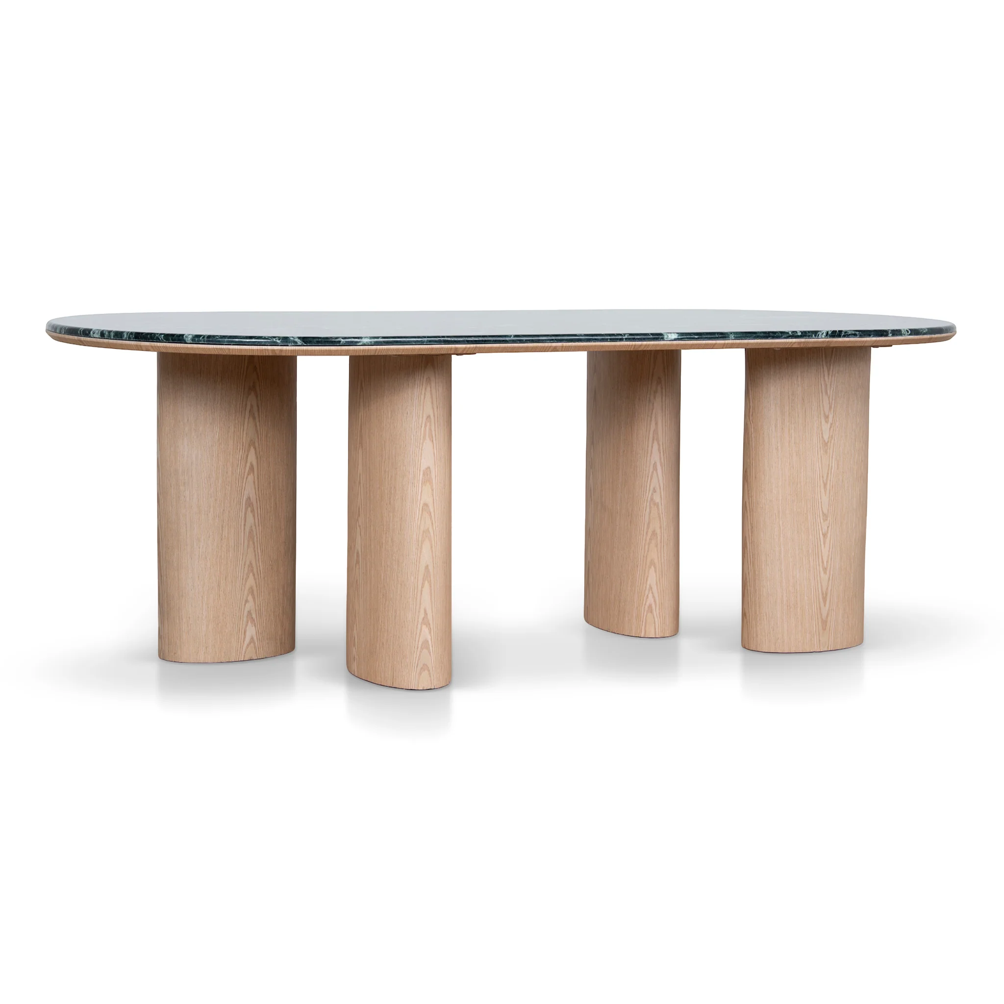 Ex Display - CDT10659-MK 2.2m Green Marble Dining Table - Natural - Image 4