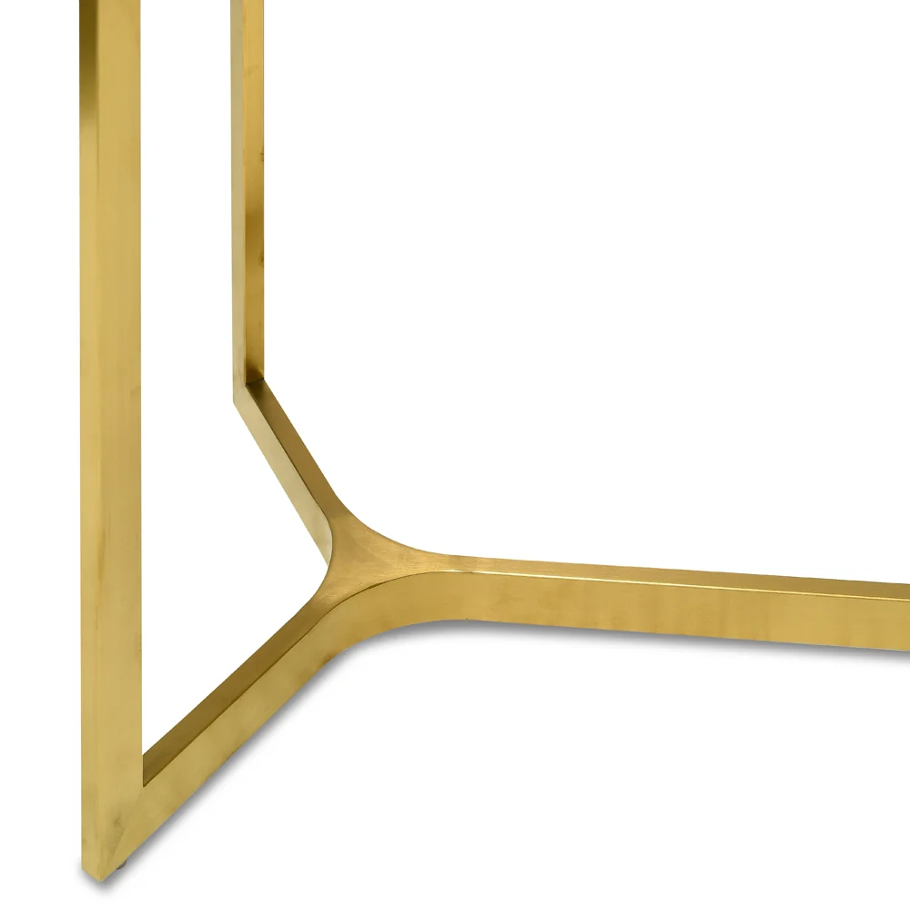 CDT2362-KS 1.2m Glass Console Table - Gold Base - Image 4