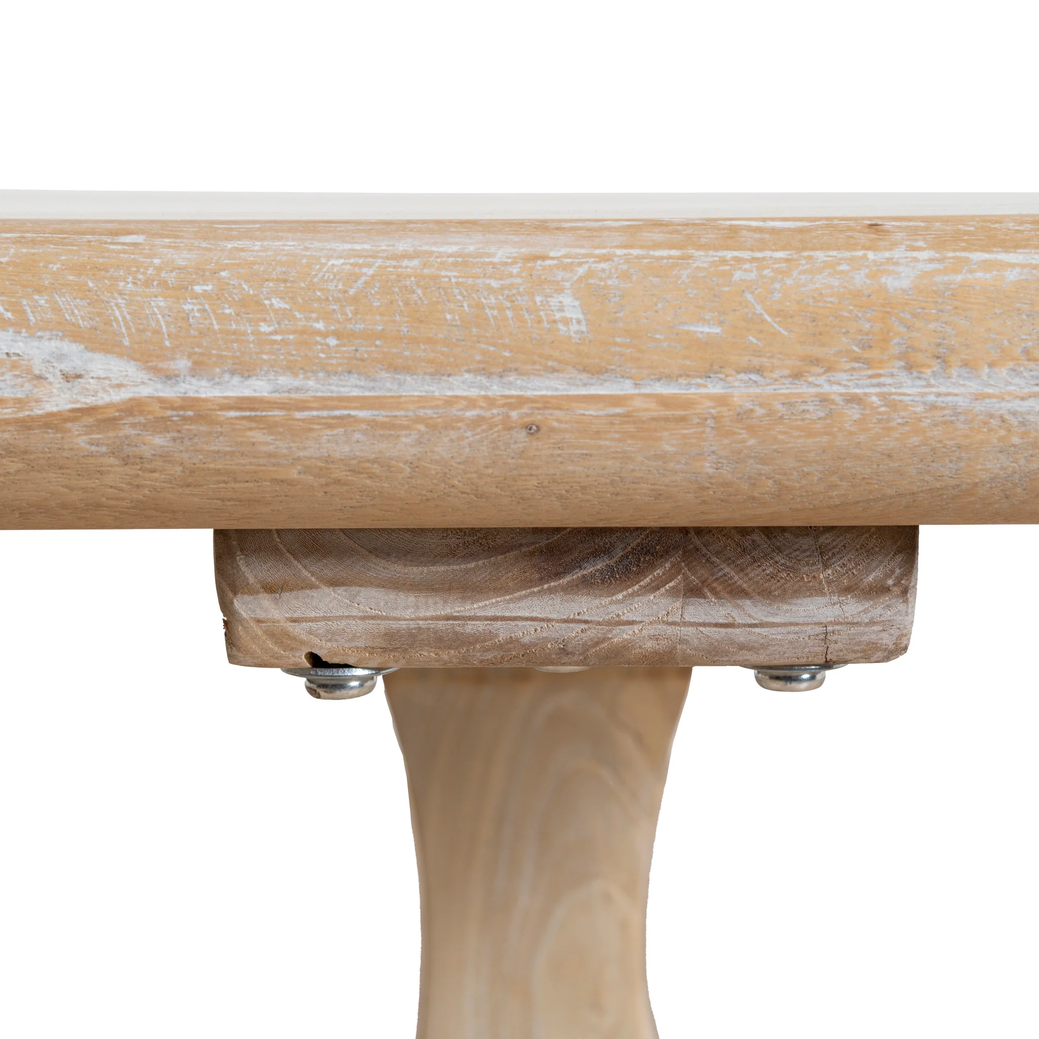 CDT511 198cm Dining Table - Rustic White Washed - Image 10