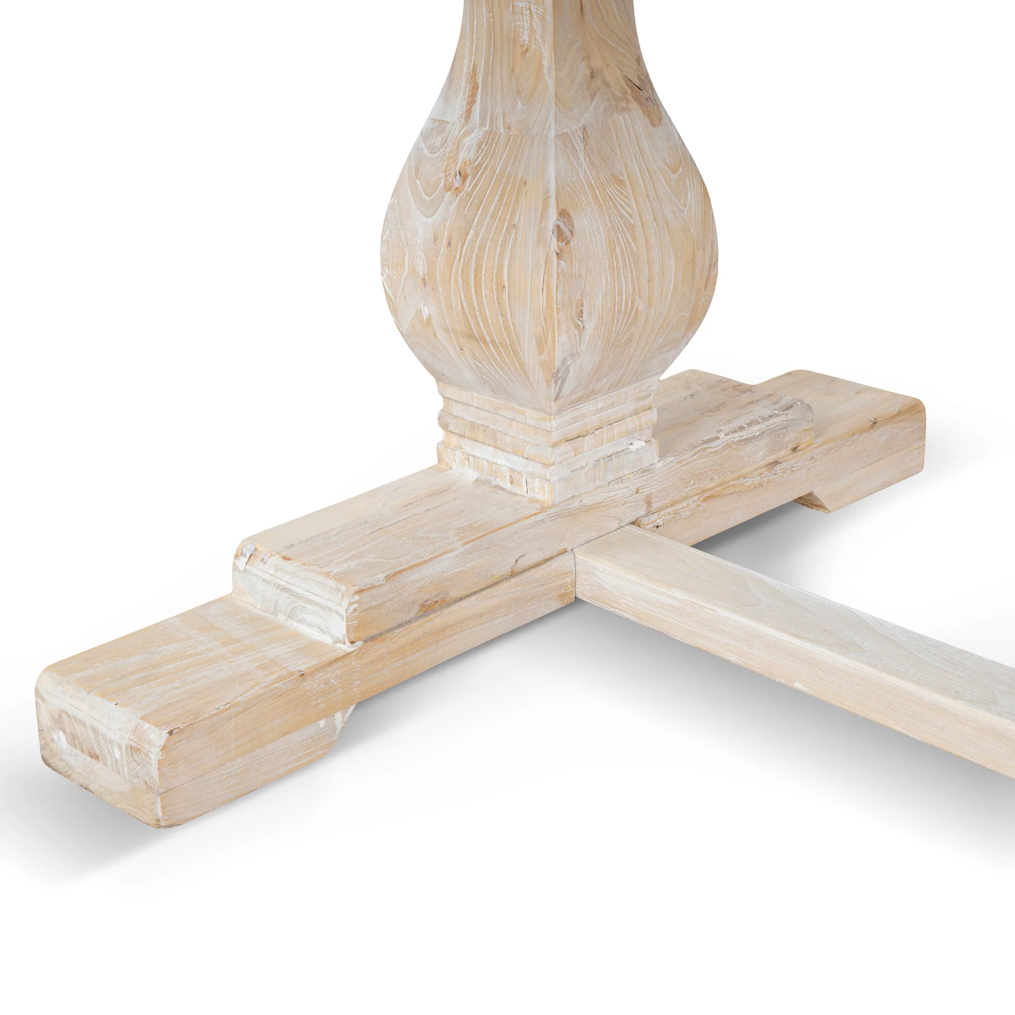 CDT511 198cm Dining Table - Rustic White Washed - Image 13