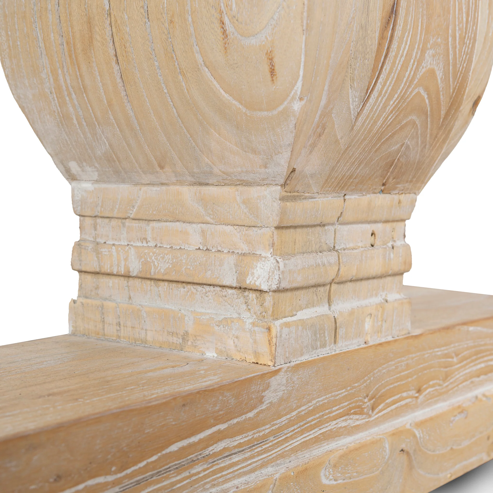 CDT511 198cm Dining Table - Rustic White Washed - Image 14