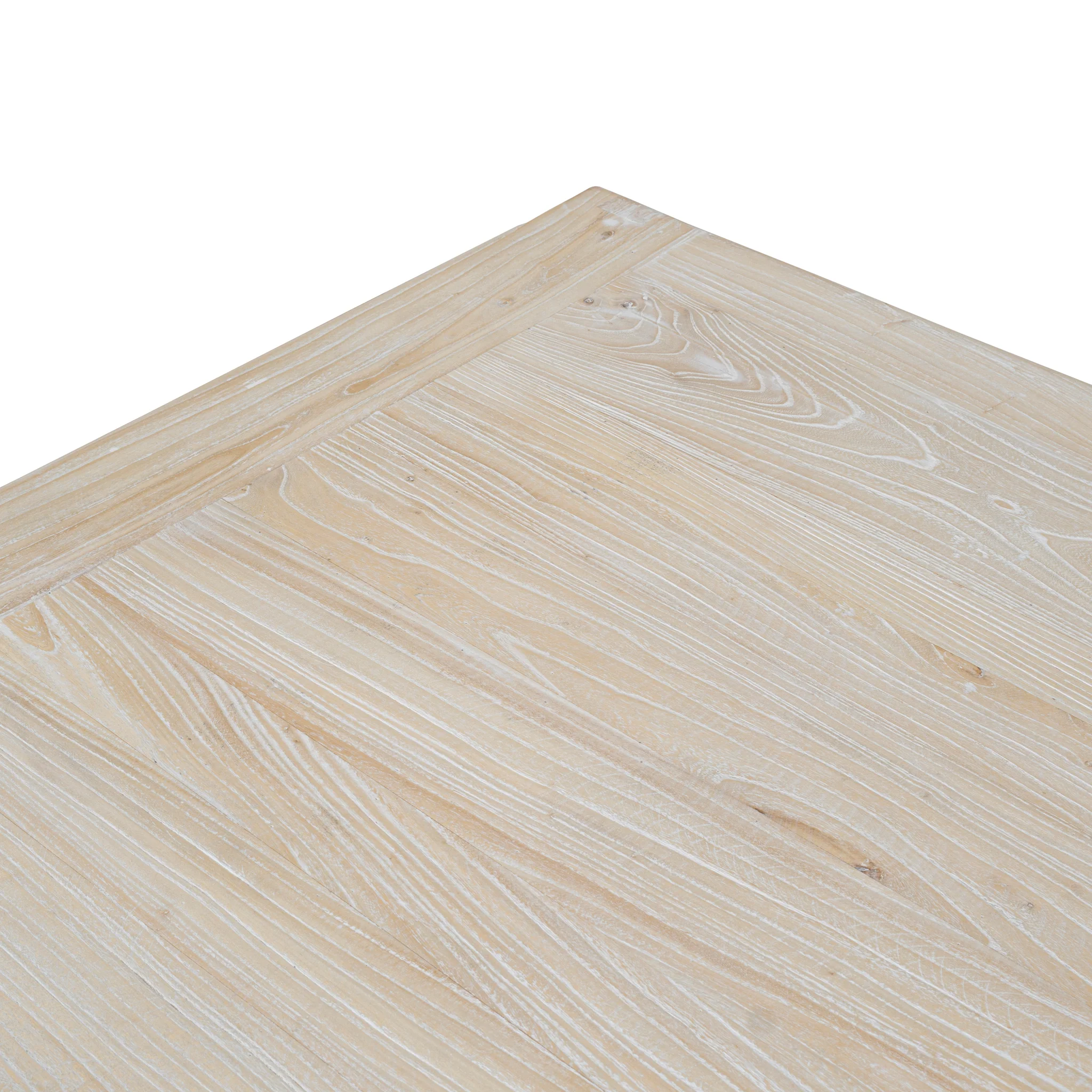 CDT511 198cm Dining Table - Rustic White Washed - Image 9